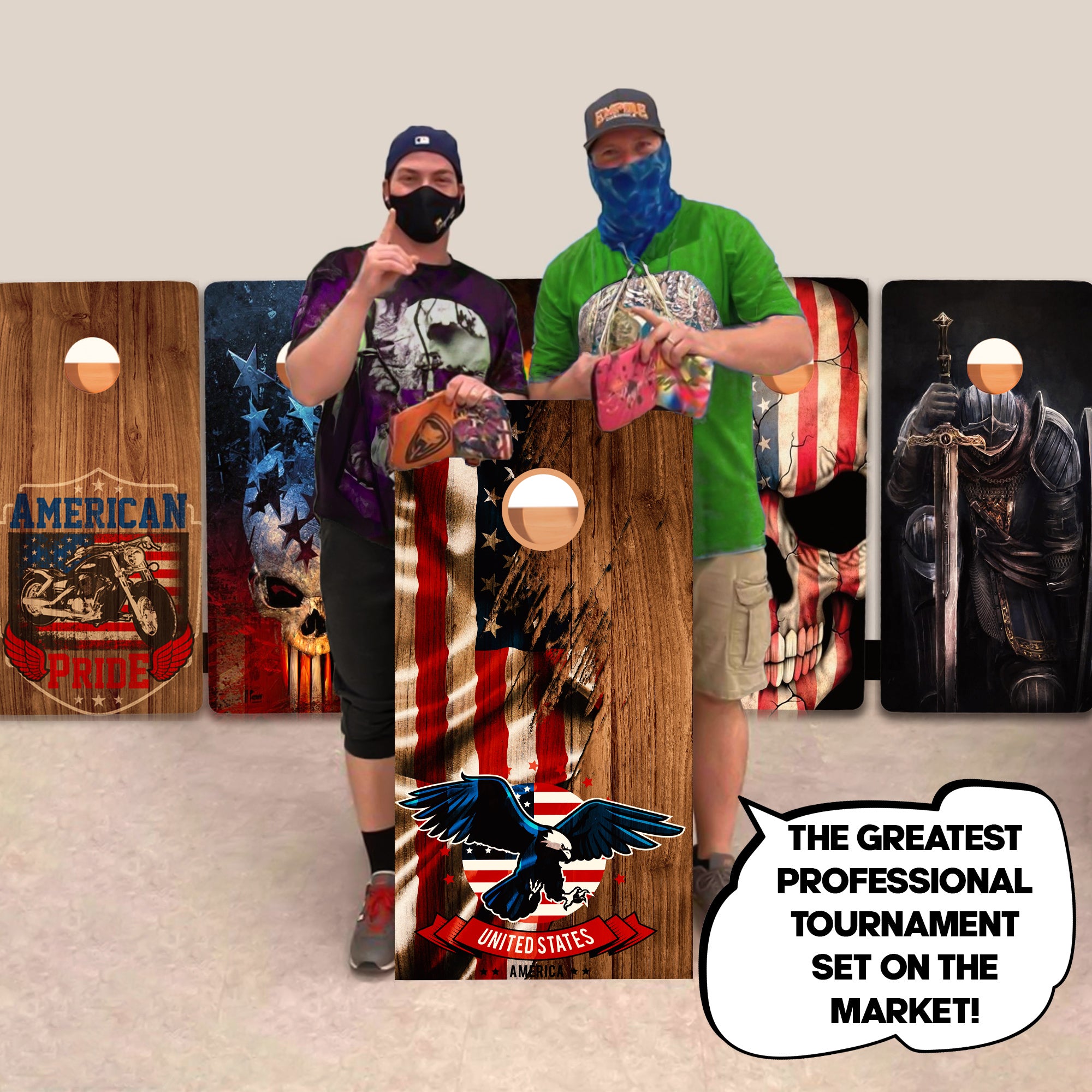 Flying Eagle Flag Professional Cornhole Boards