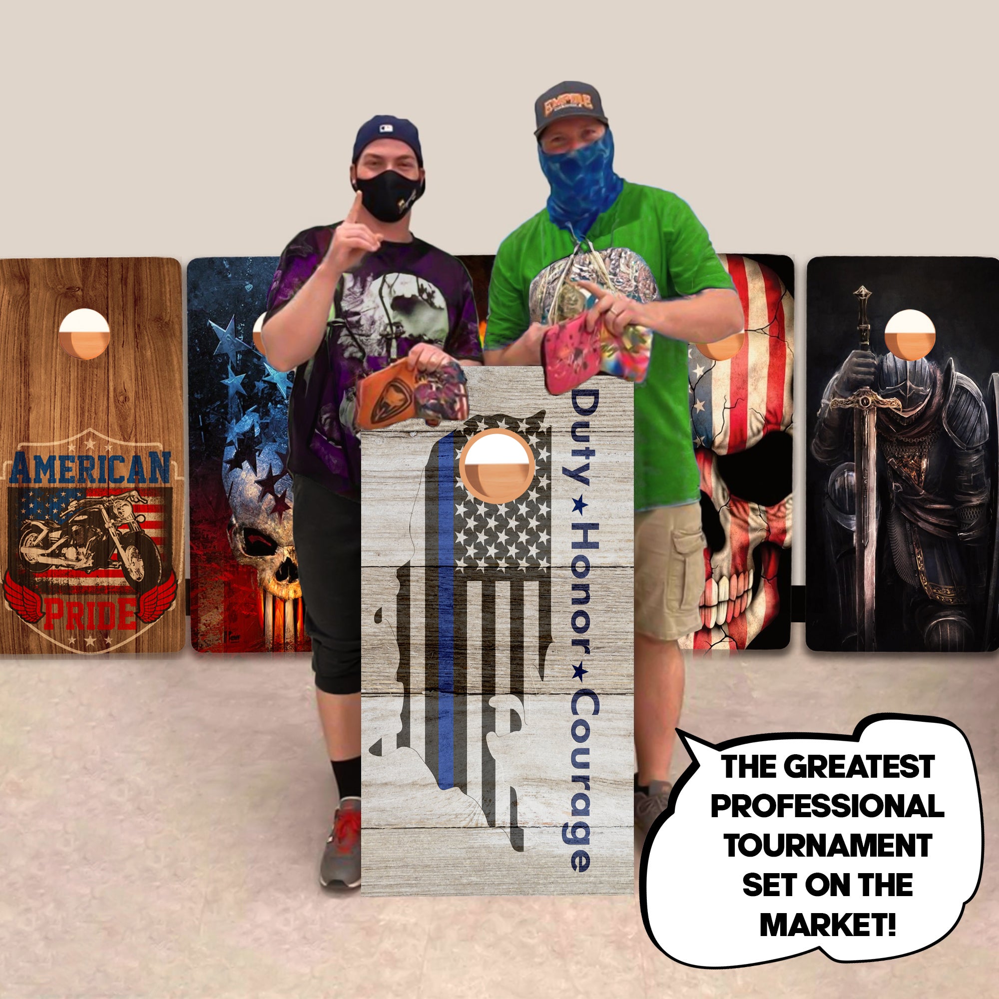 Duty Honor Courage Professional Cornhole Boards