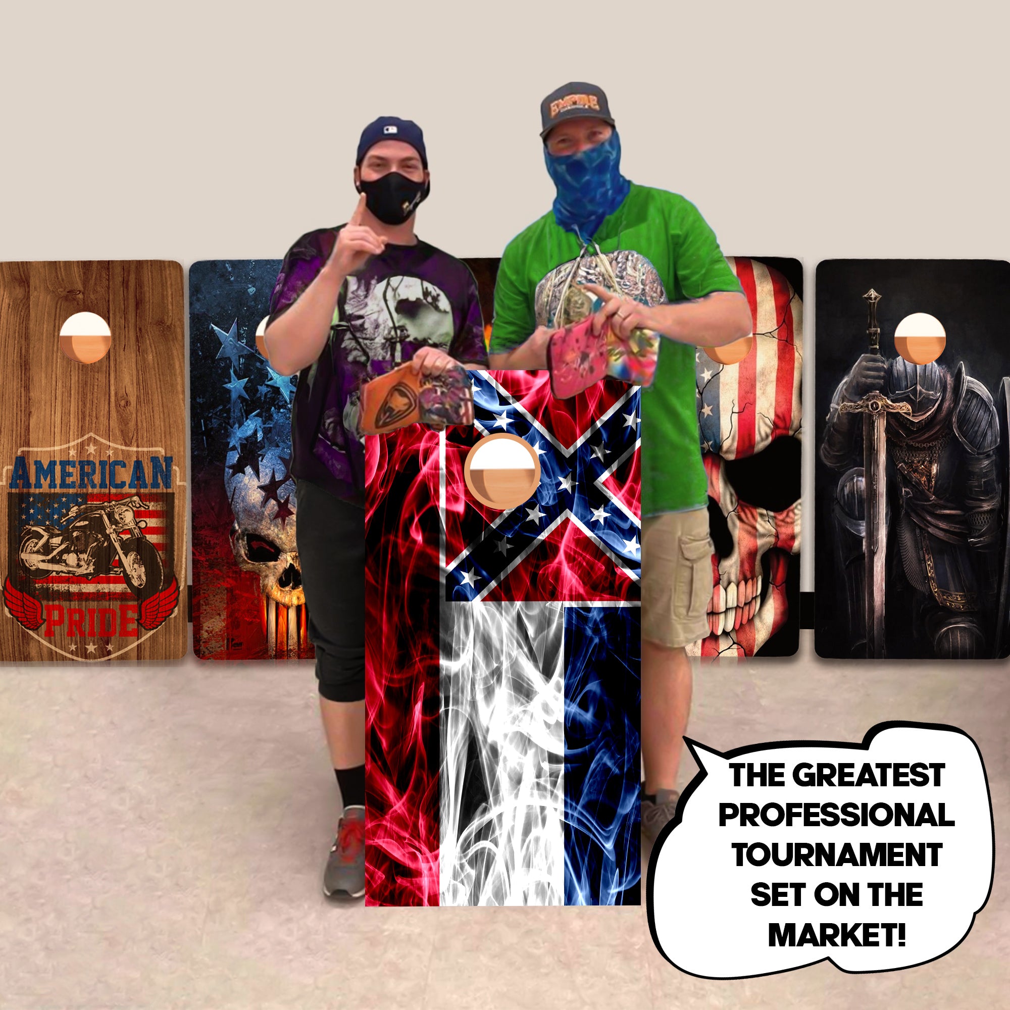 Mississippi Windy Flag Professional Cornhole Boards