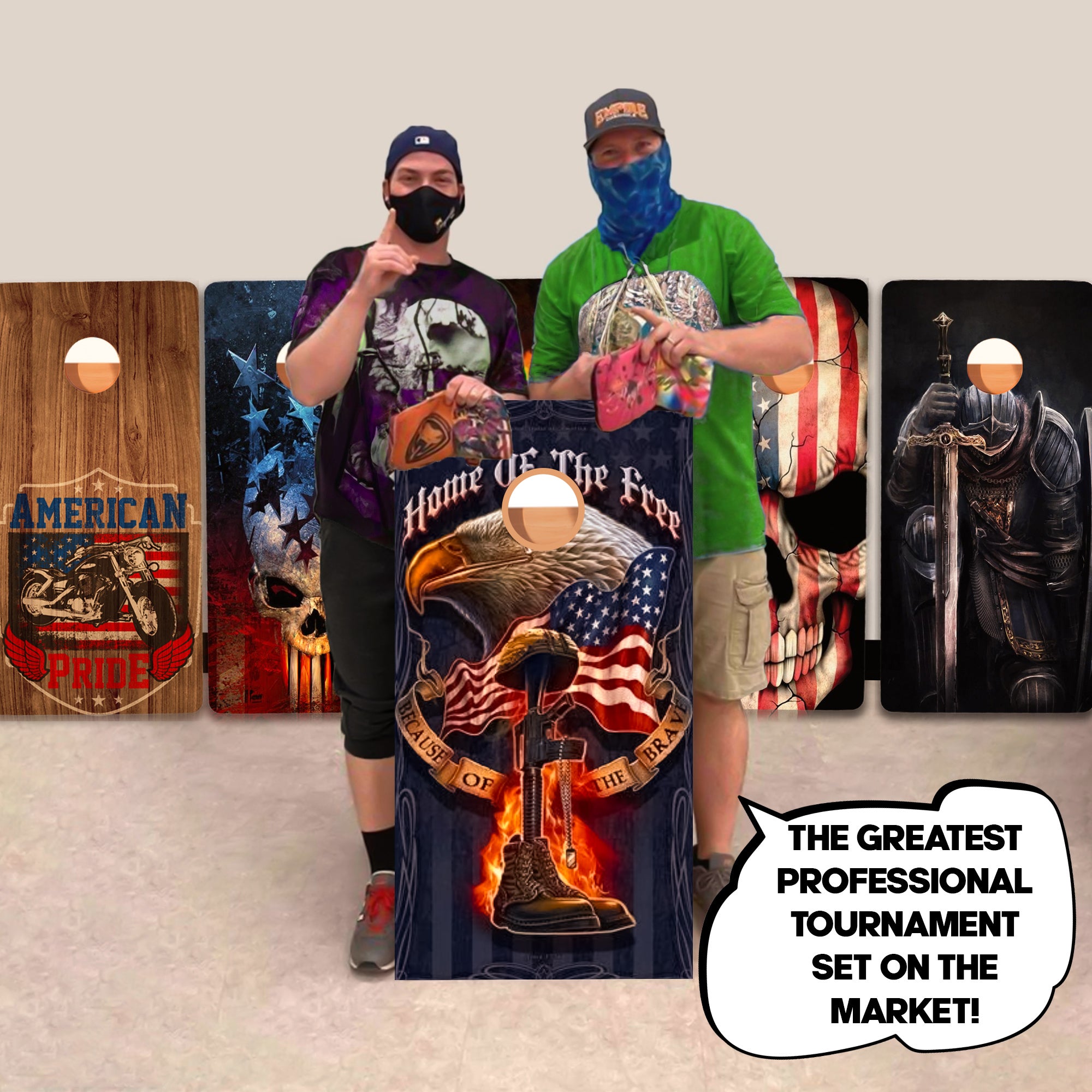 Eagle Home Of The Brave Professional Cornhole Boards