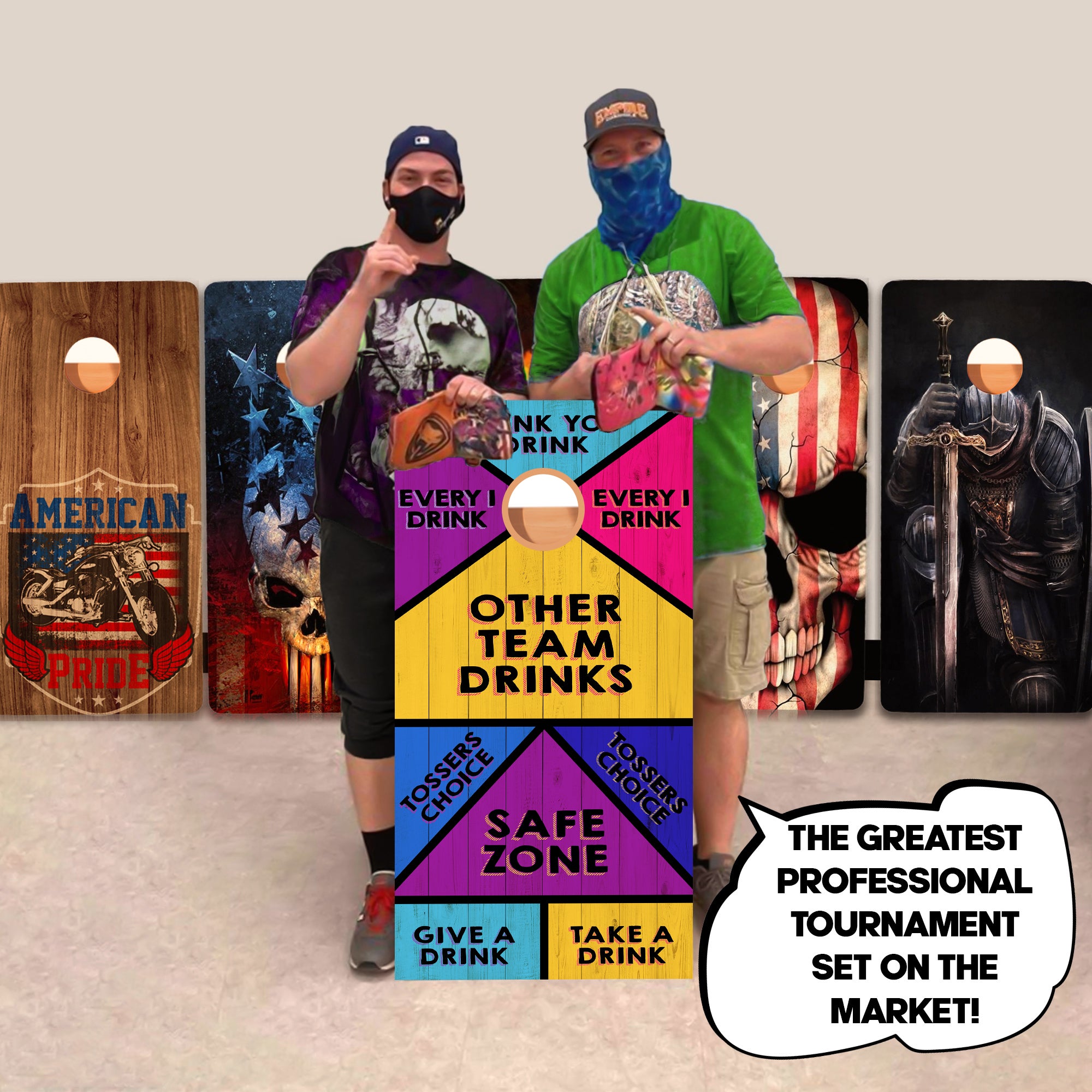 Bright Drinking Game Professional Cornhole Boards