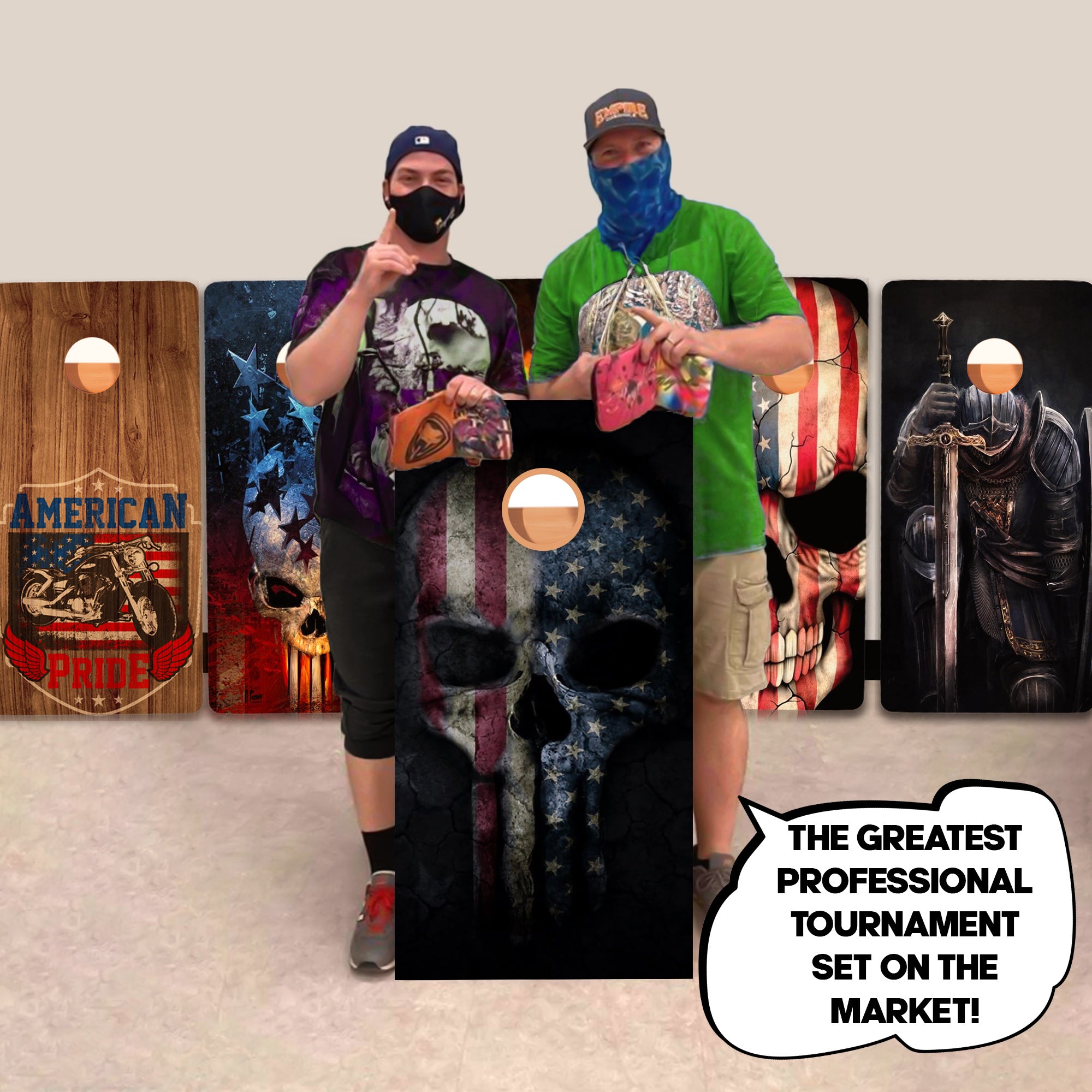 Faded Skull Professional Cornhole Boards