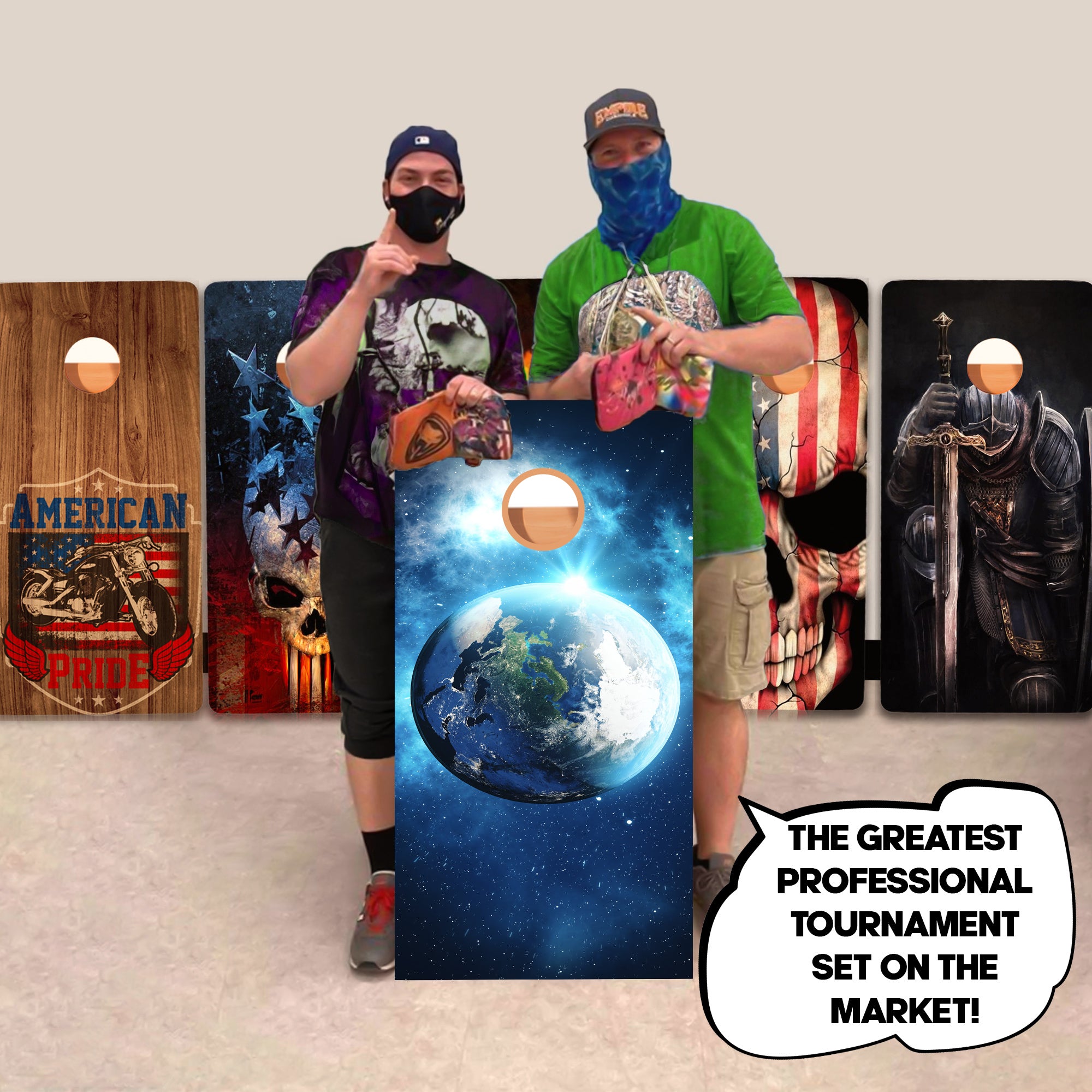 Space Earth Professional Cornhole Boards