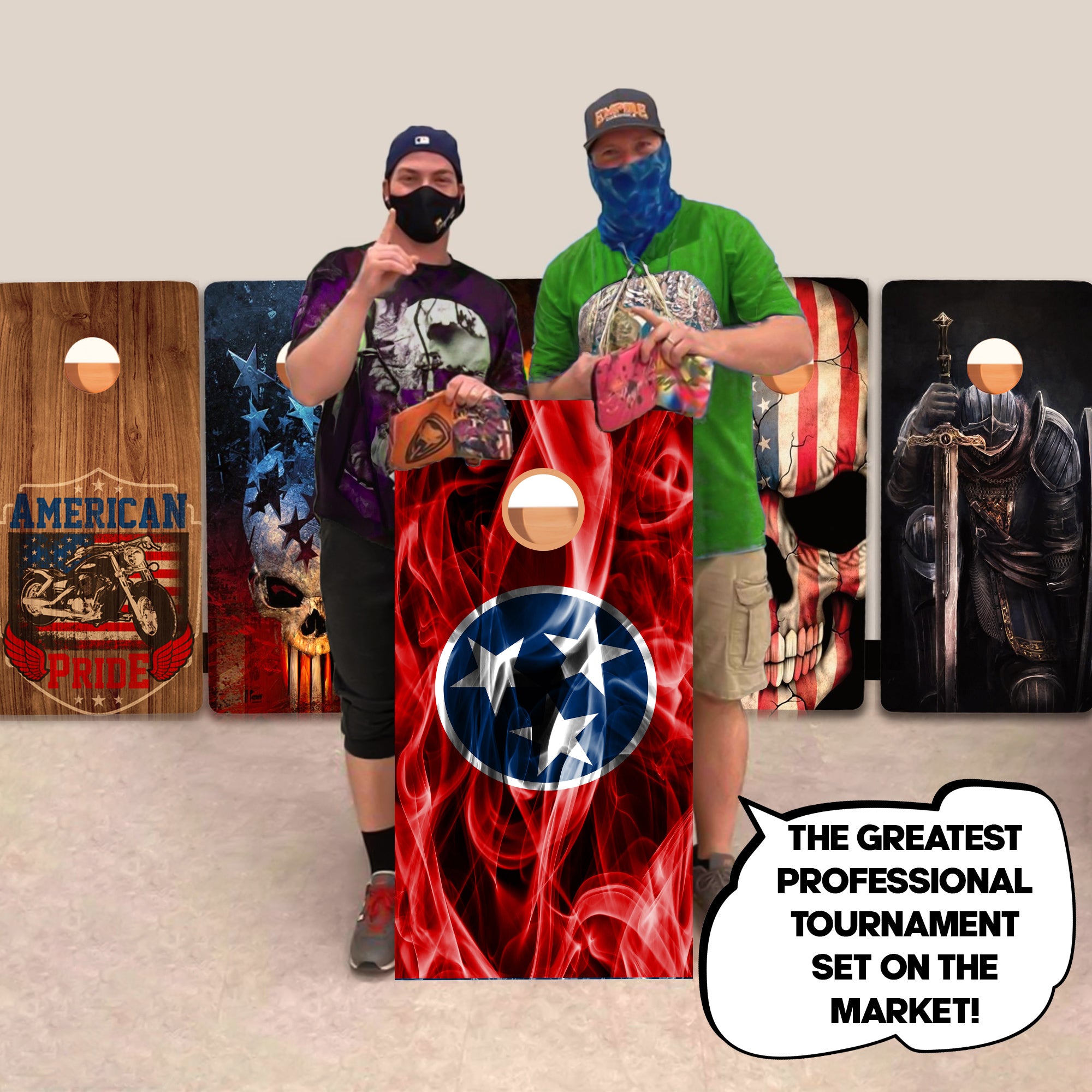 Tennessee Windy Flag Professional Cornhole Boards