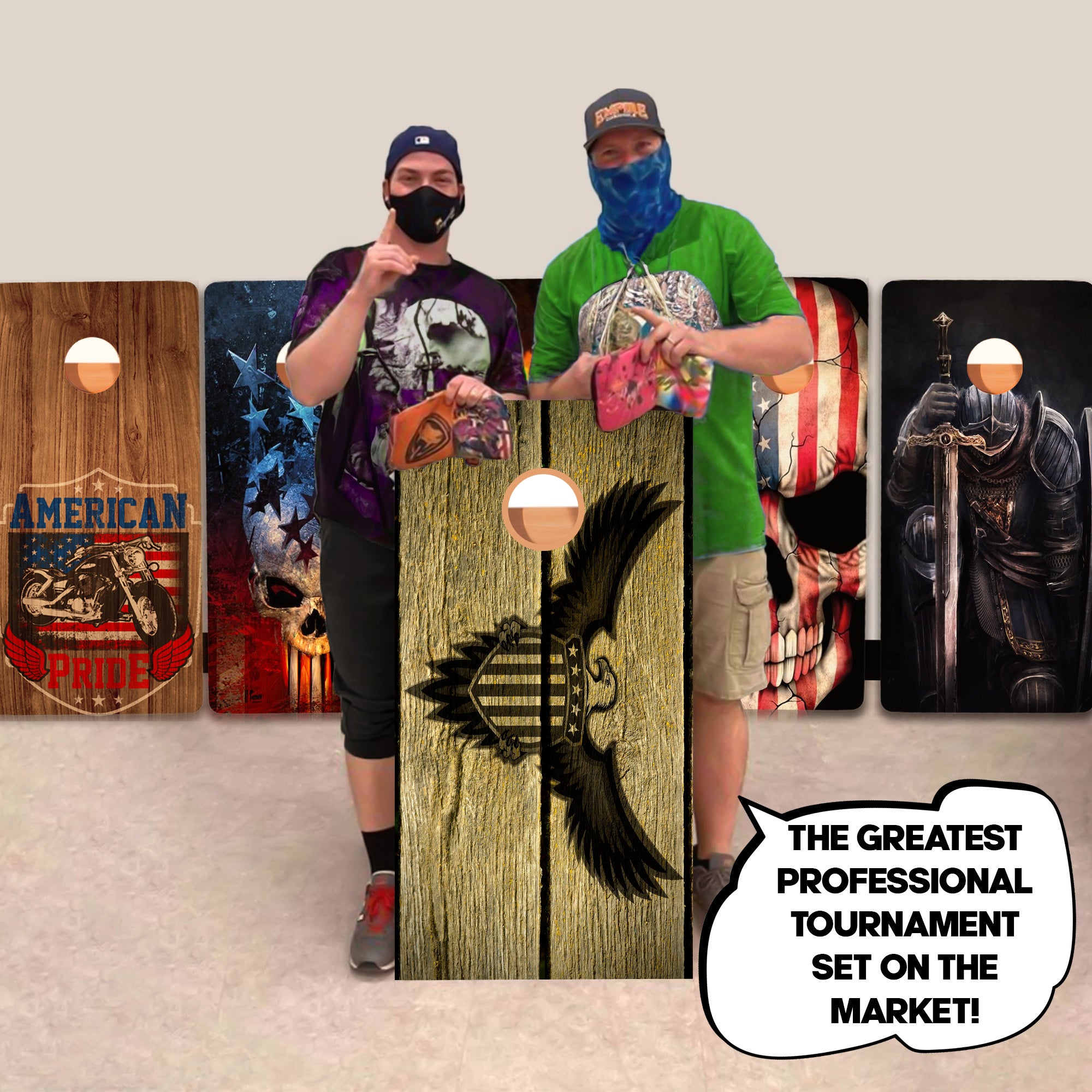 Eagle Emblem Wood Professional Cornhole Boards