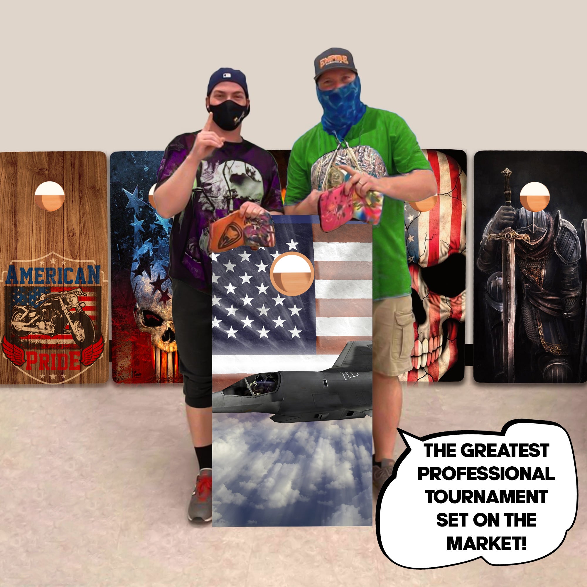 Jet Flag Professional Cornhole Boards