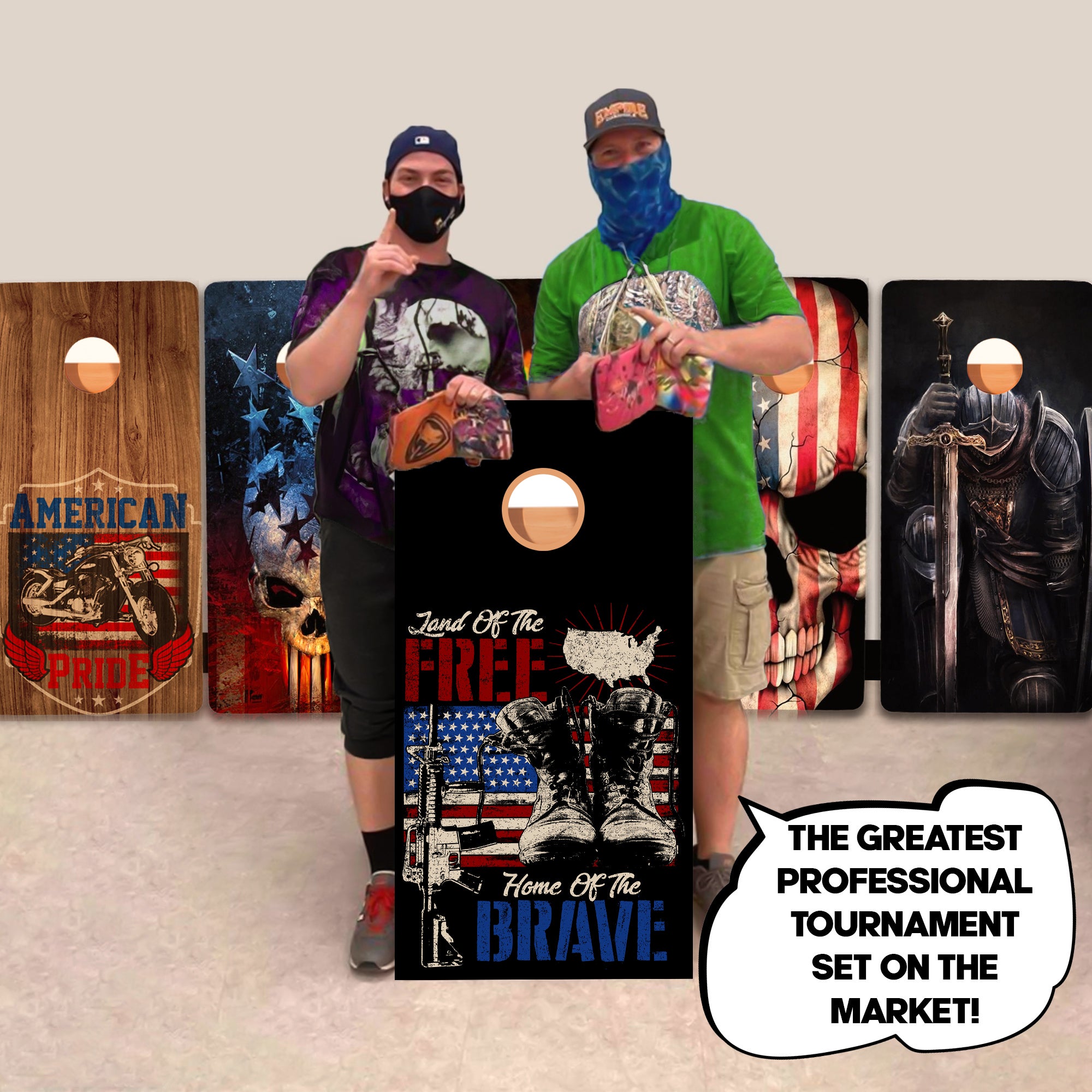 Land of Free Professional Cornhole Boards