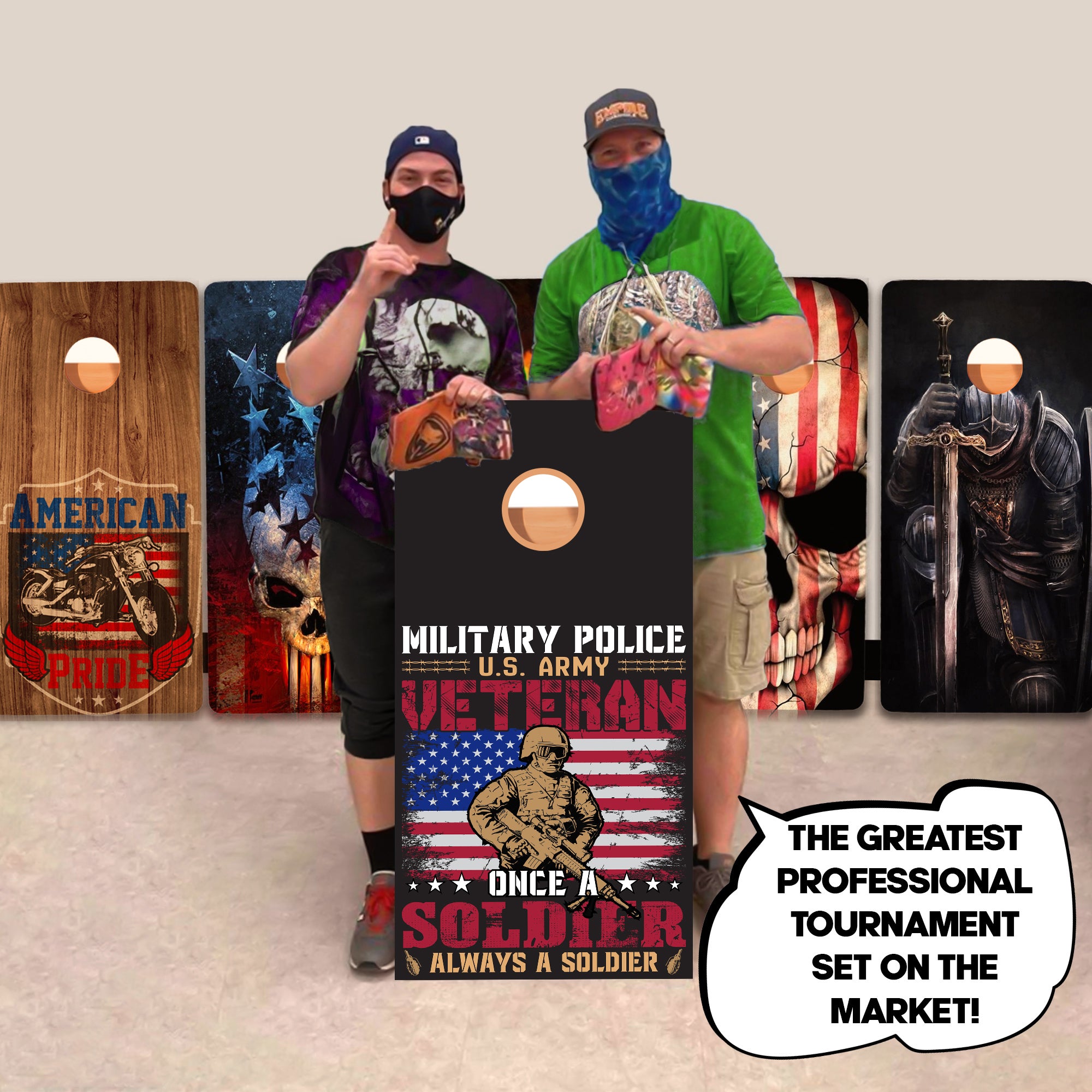 Military Power Veteran Professional Cornhole Boards