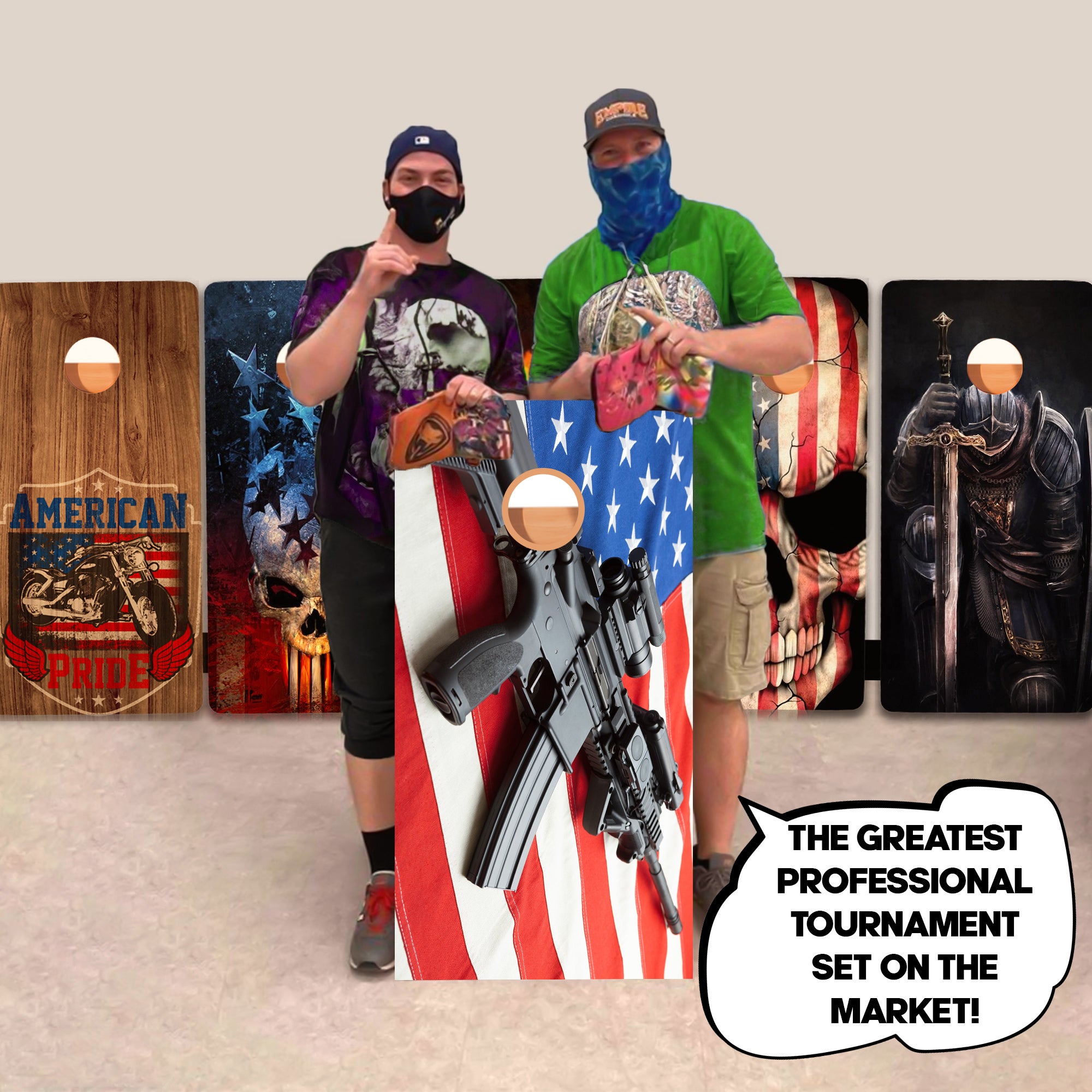 Army Flag Professional Cornhole Boards