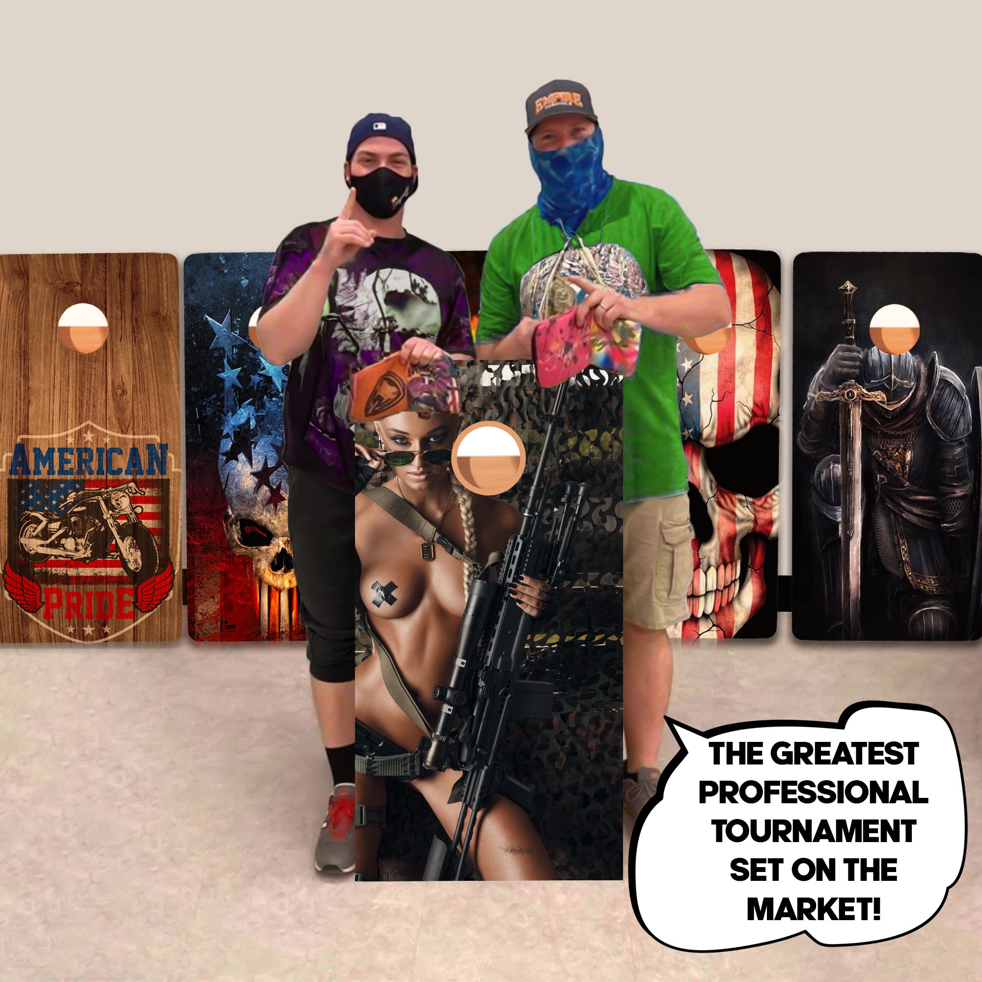 Army Girl Professional Cornhole Boards