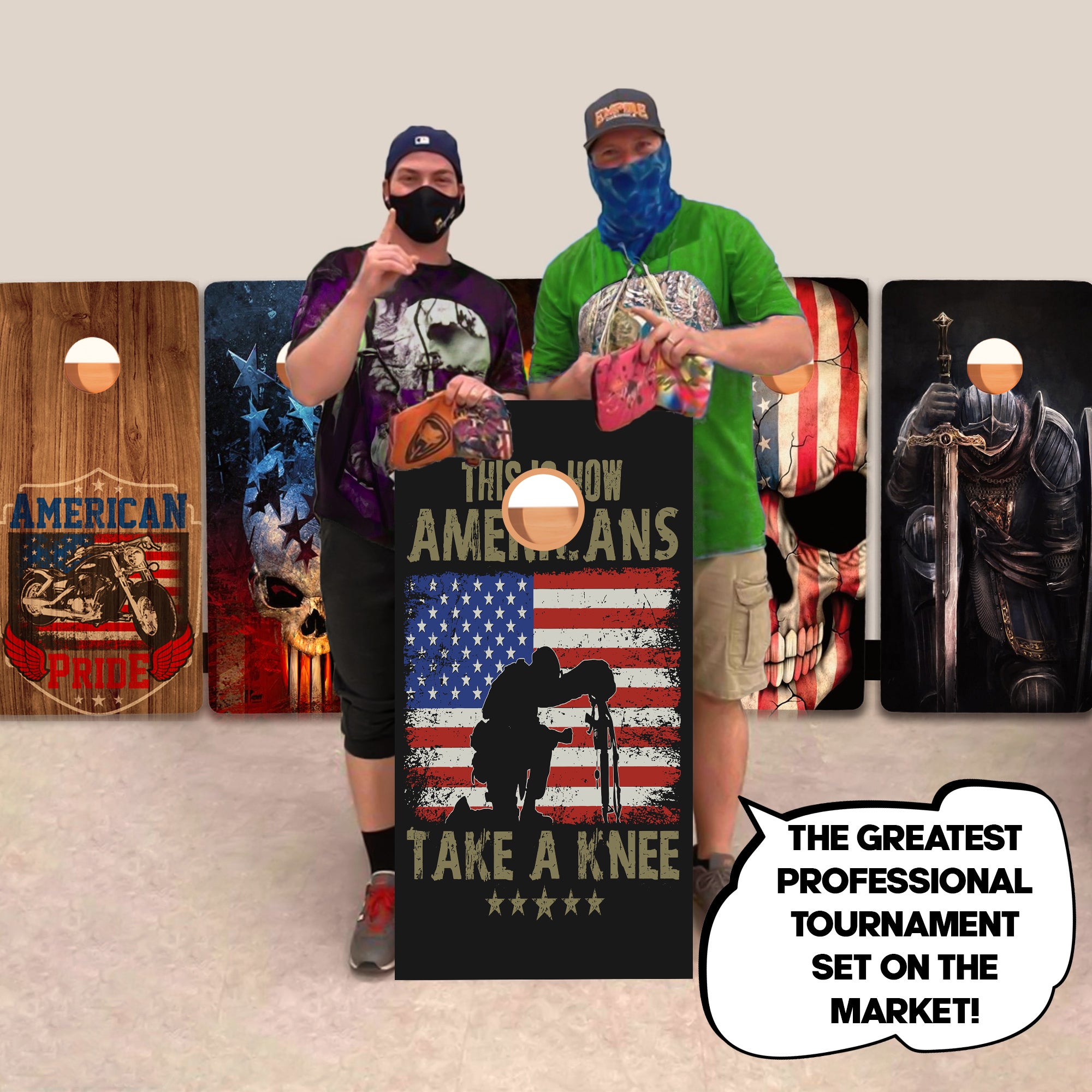 Take A Knee Professional Cornhole Boards