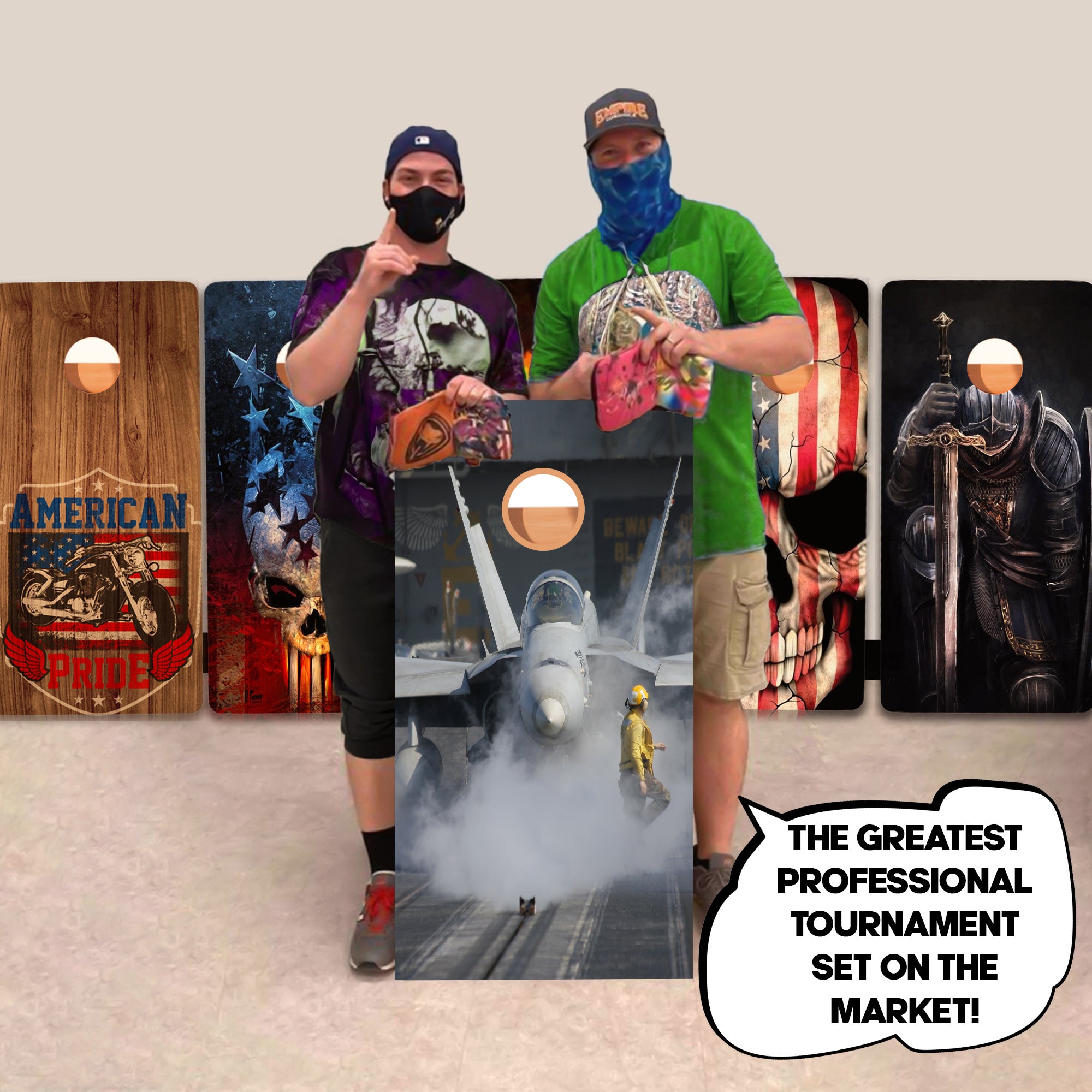 Jet Takeoff Professional Cornhole Boards