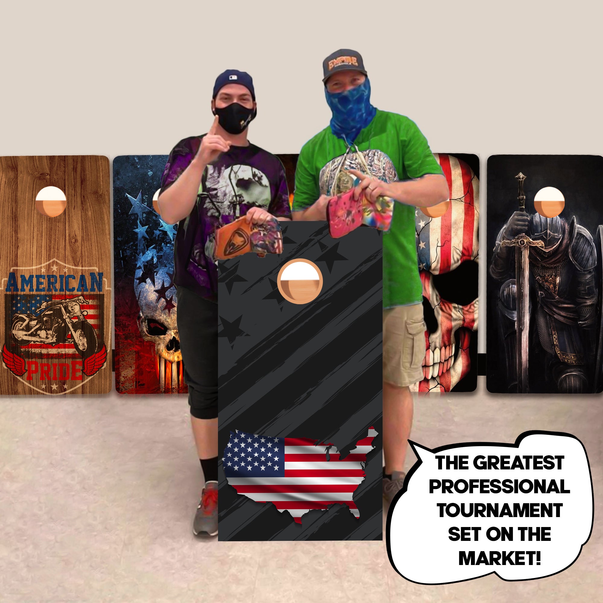 USA MAP Professional Cornhole Boards