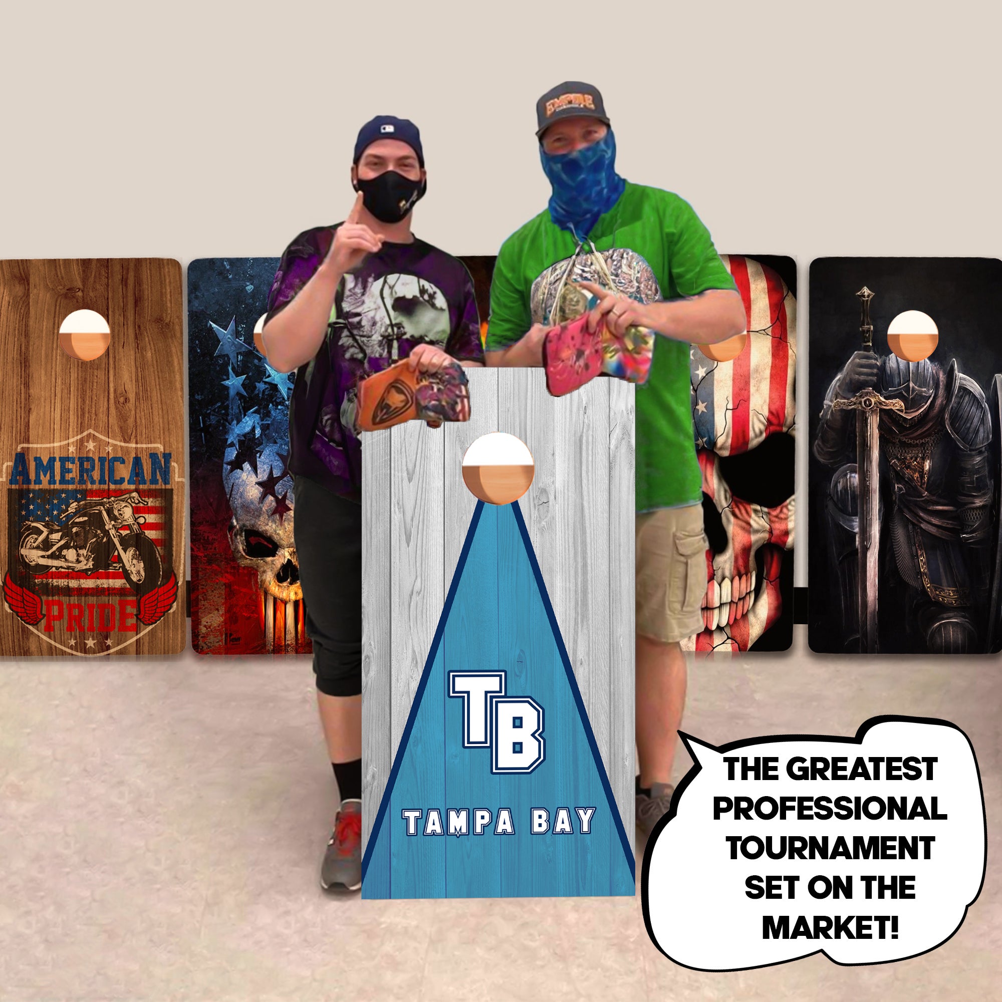 Tampa Bay Baseball Professional Cornhole Boards