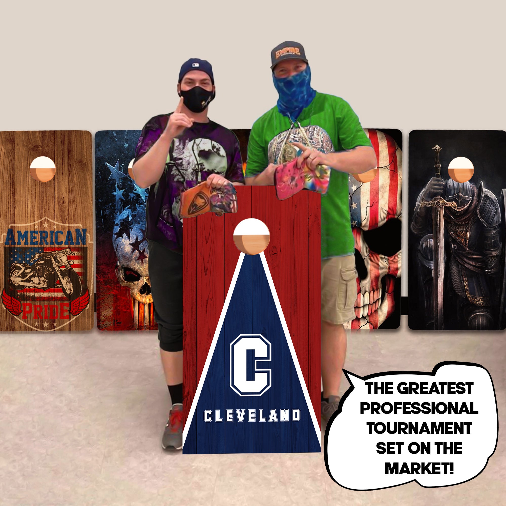 Cleveland Baseball Professional Cornhole Boards