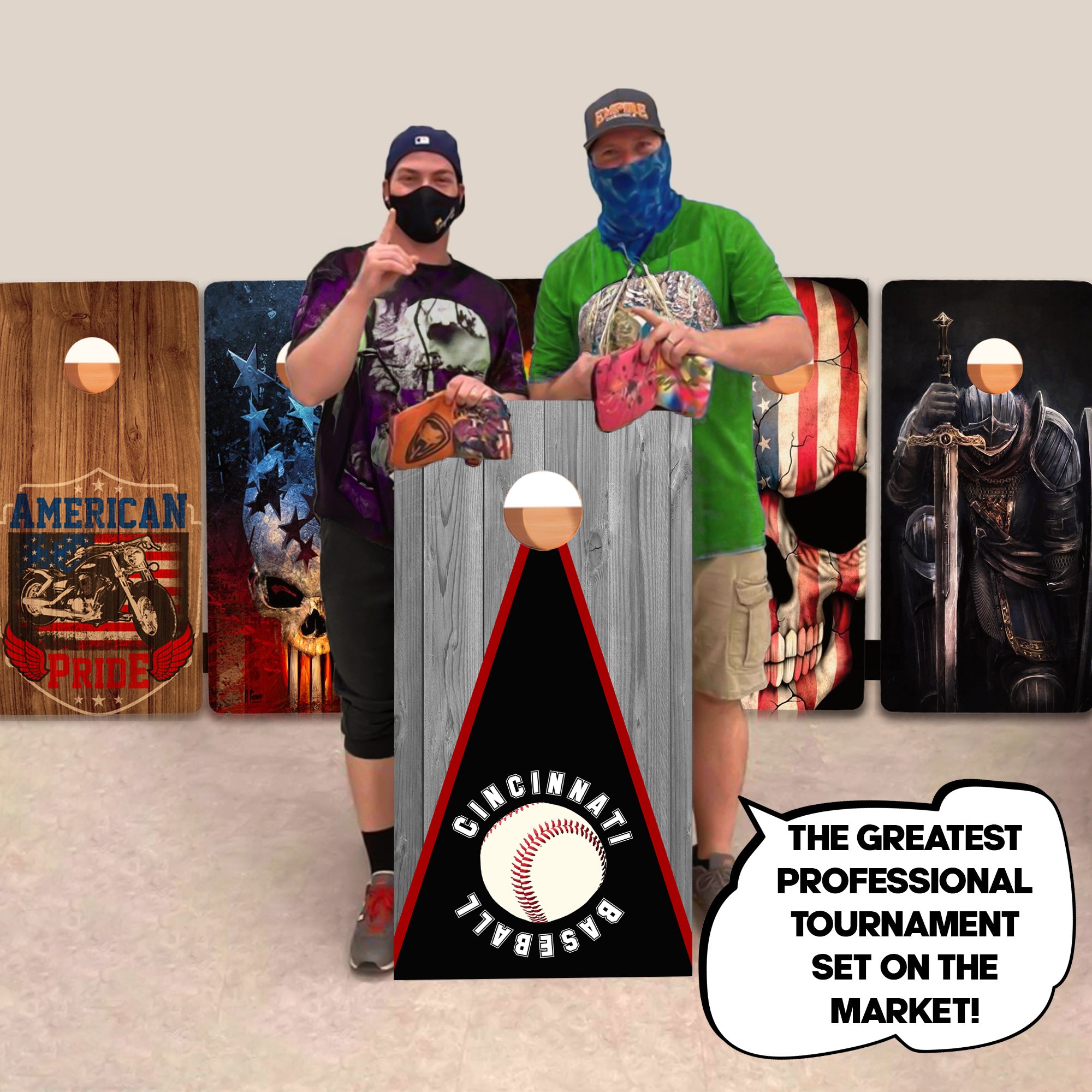 Cincinnati Baseball Professional Cornhole Boards