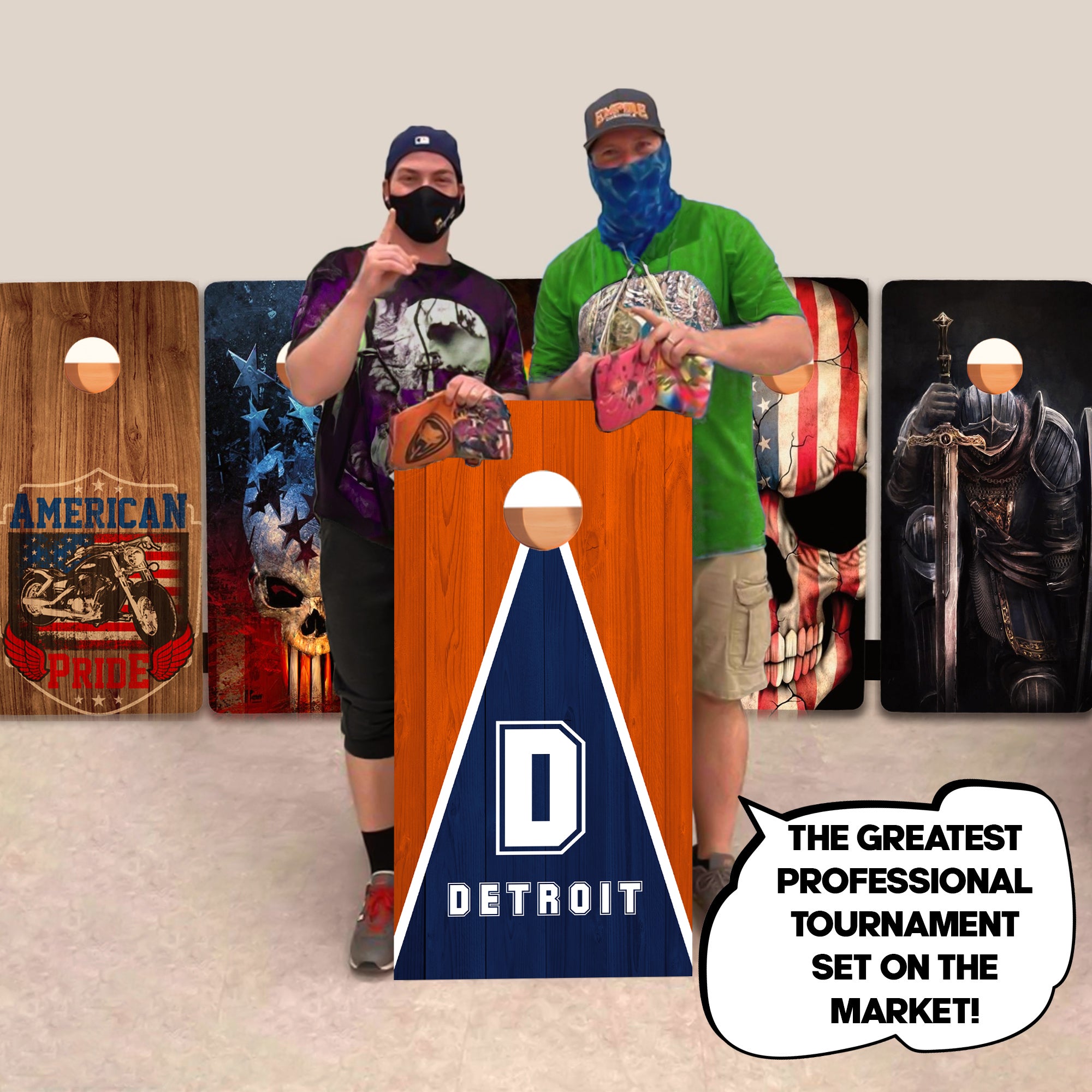 Detroit Baseball Professional Cornhole Boards
