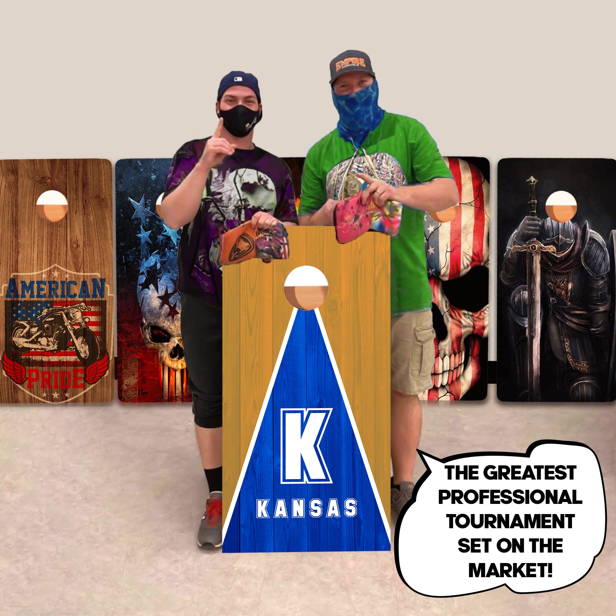 Kansas Baseball Professional Cornhole Boards