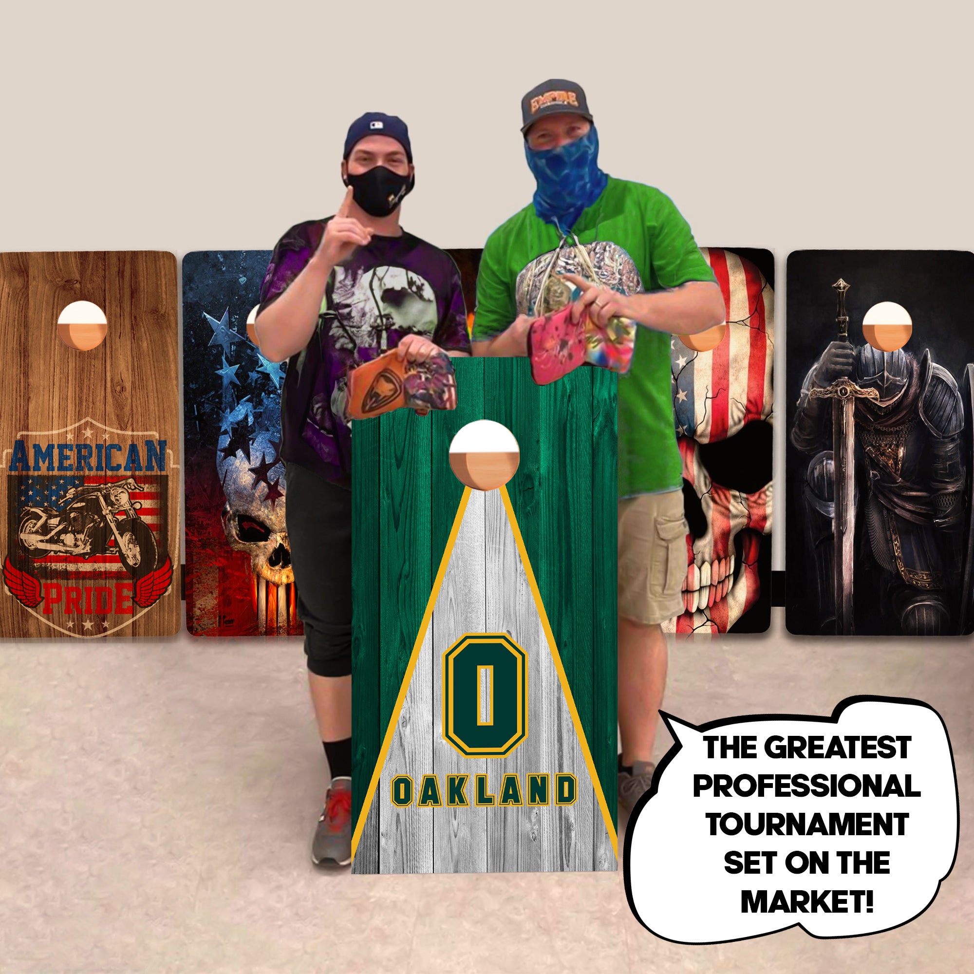 Oakland Baseball Professional Cornhole Boards