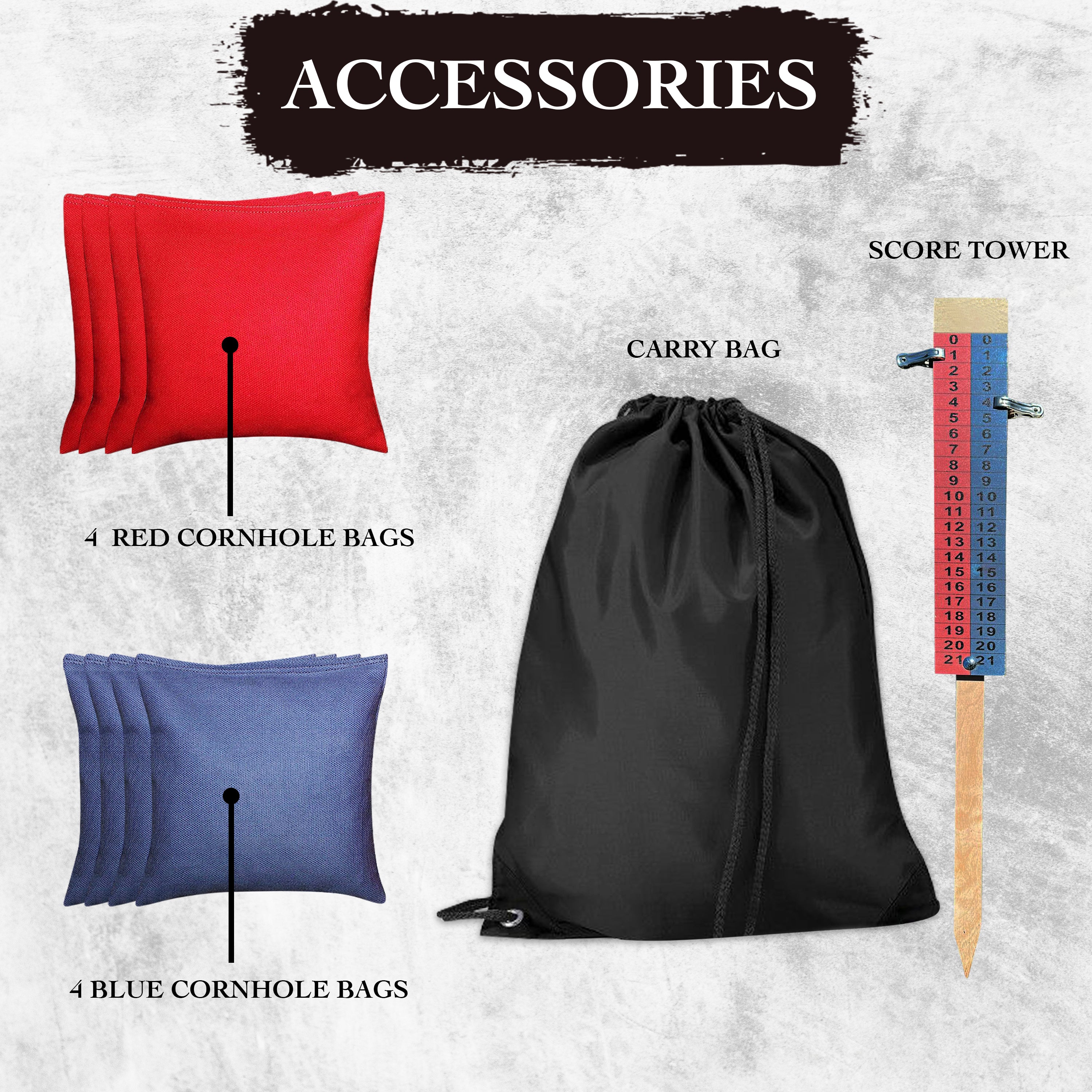 Gun Flag with Bullets Professional Cornhole Boards