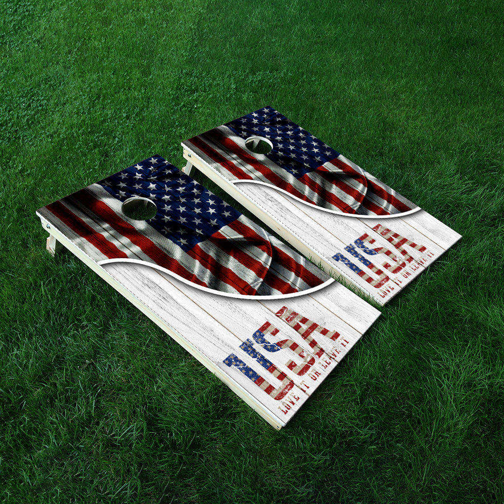 USA Split Map Cornhole Boards Wraps (Set of 2)