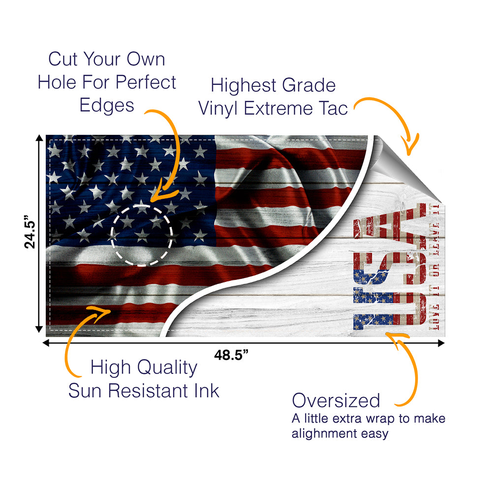 USA Split Map Cornhole Boards Wraps (Set of 2)
