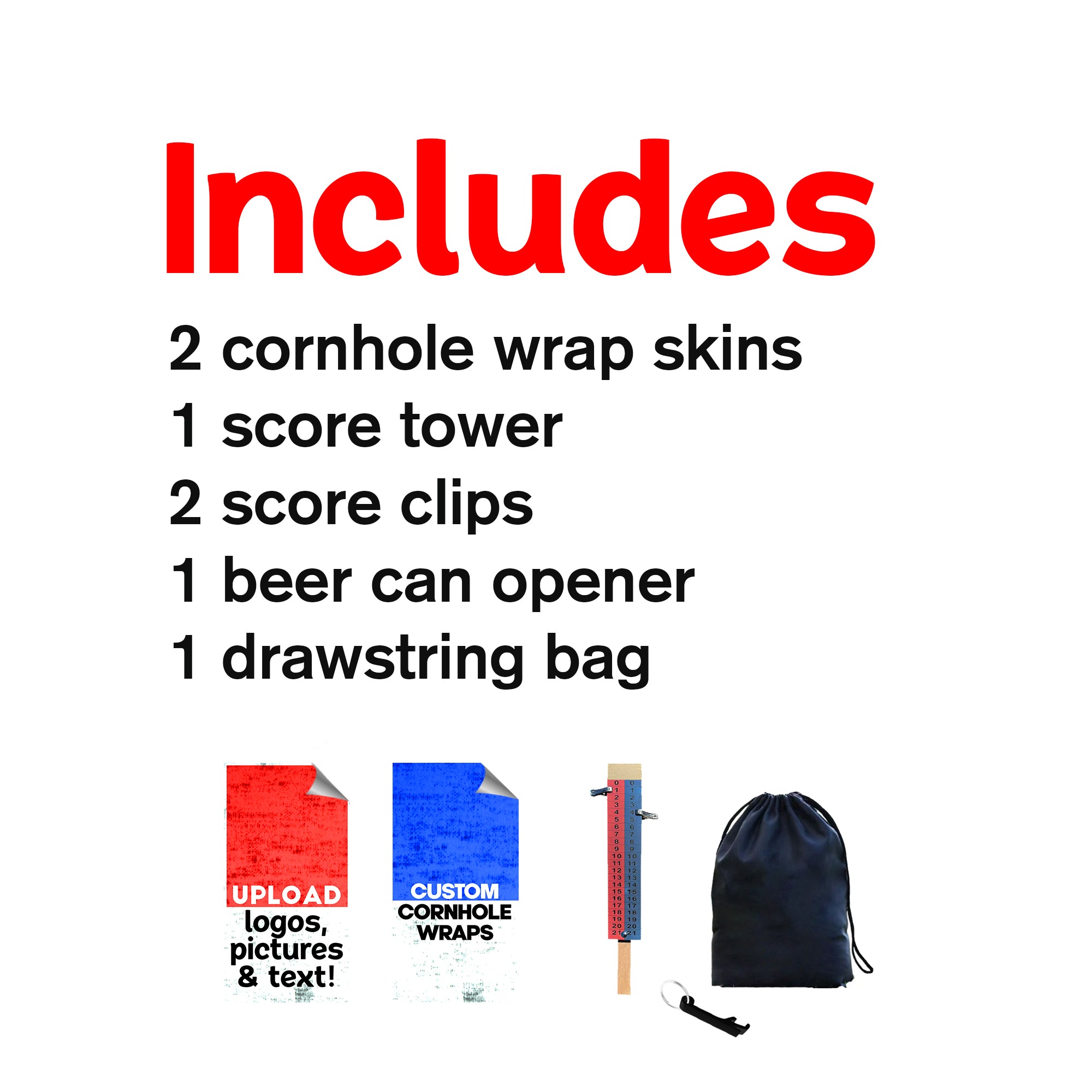 Customize Your Own Cornhole Boards Wraps (Set of 2)