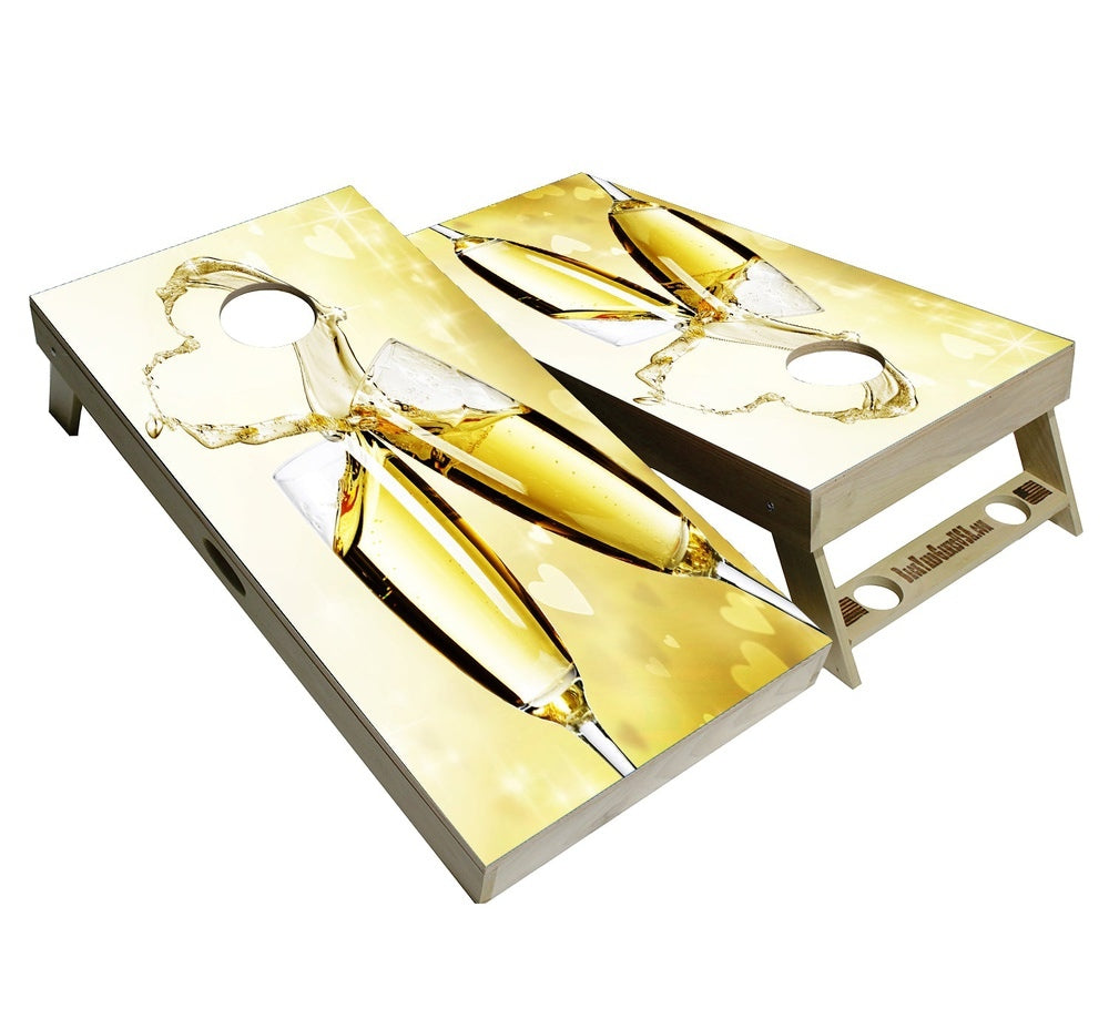 Champagne Toast Cornhole Boards - 374