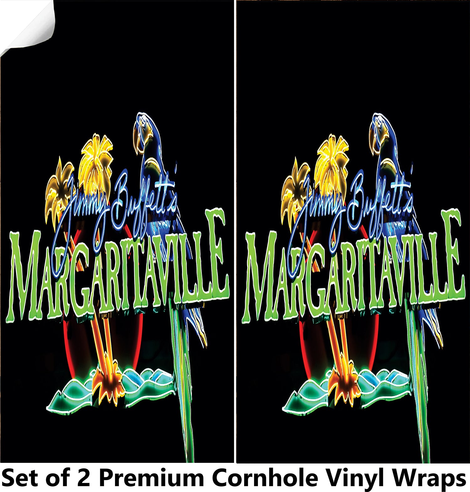 Margaritavile Cornhole Boards Wraps (Set of 2)