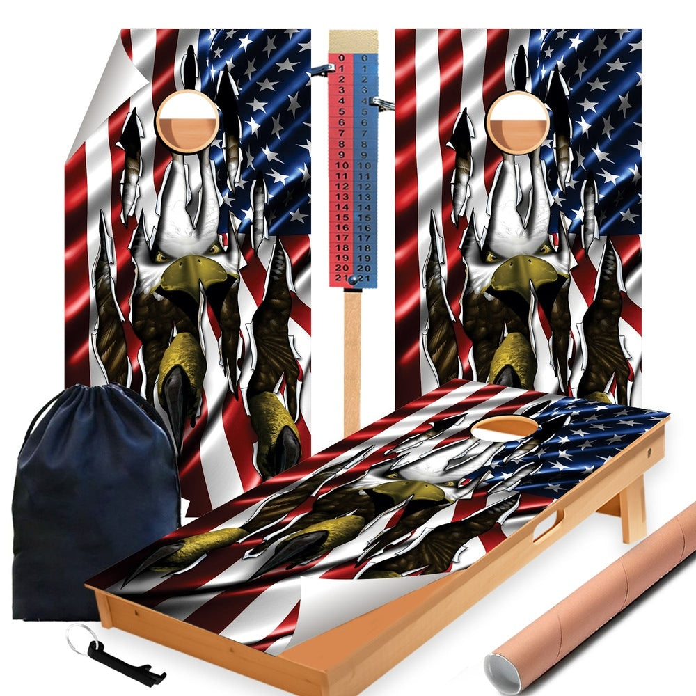 Eagle Claw Cornhole Boards Wraps (Set of 2)