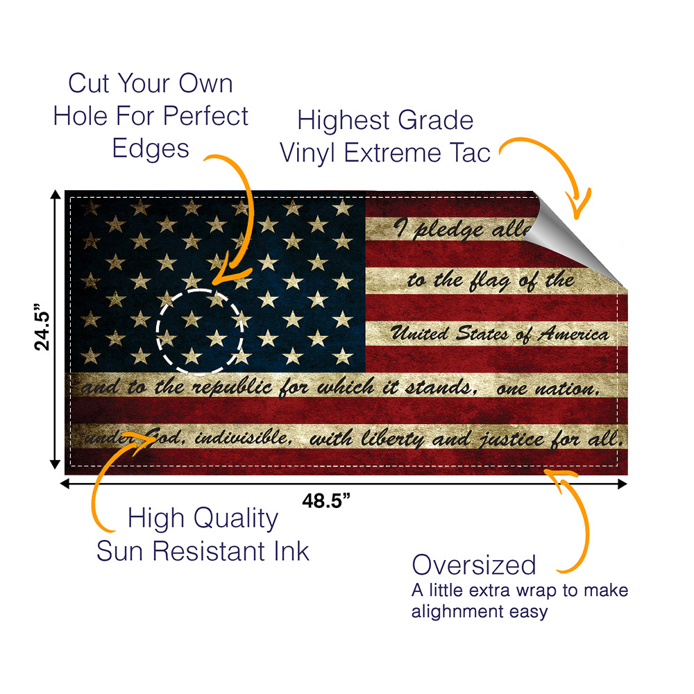 Pledge of Allegiance Cornhole Boards Wraps (Set of 2)