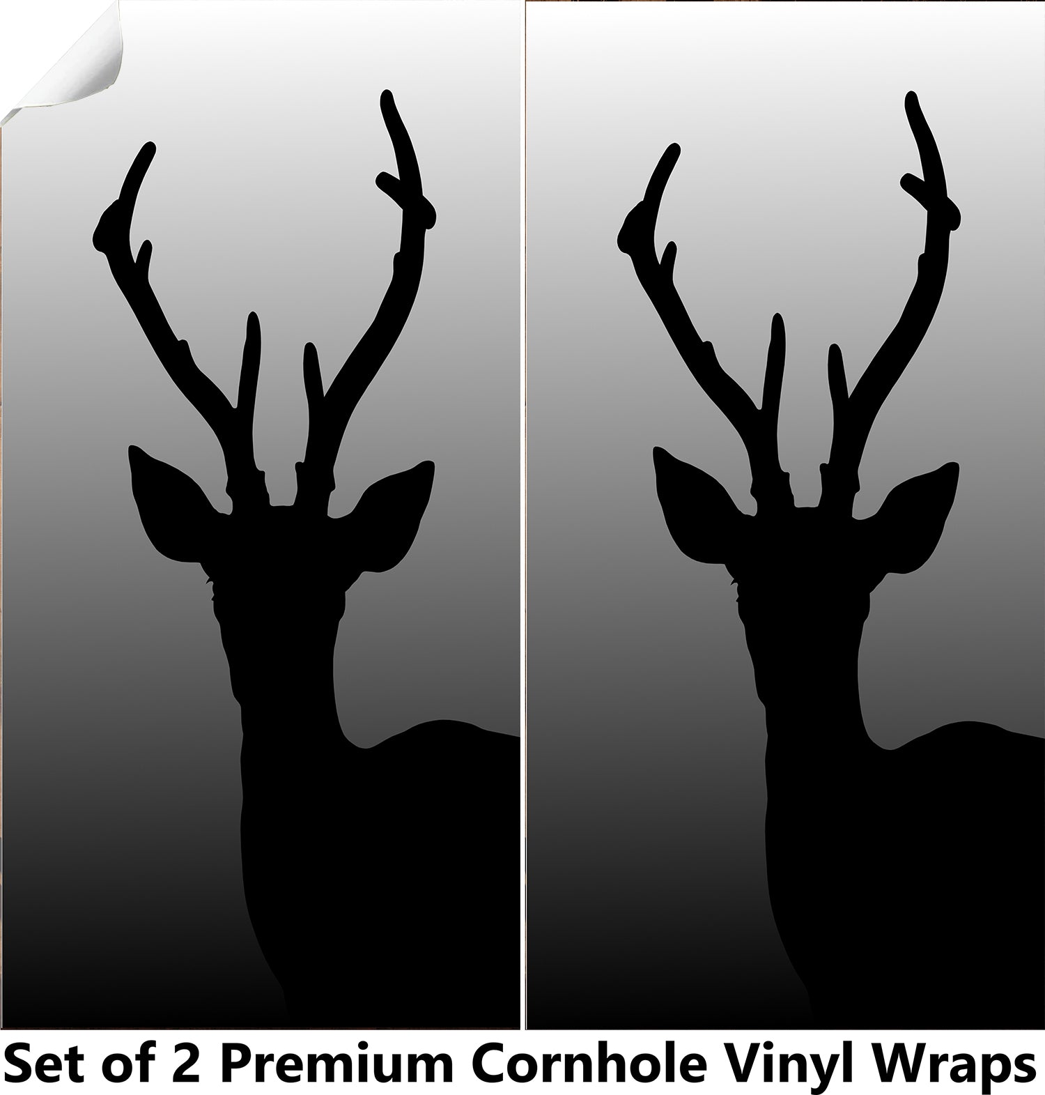 Black Deer Cornhole Boards Wraps (Set of 2)