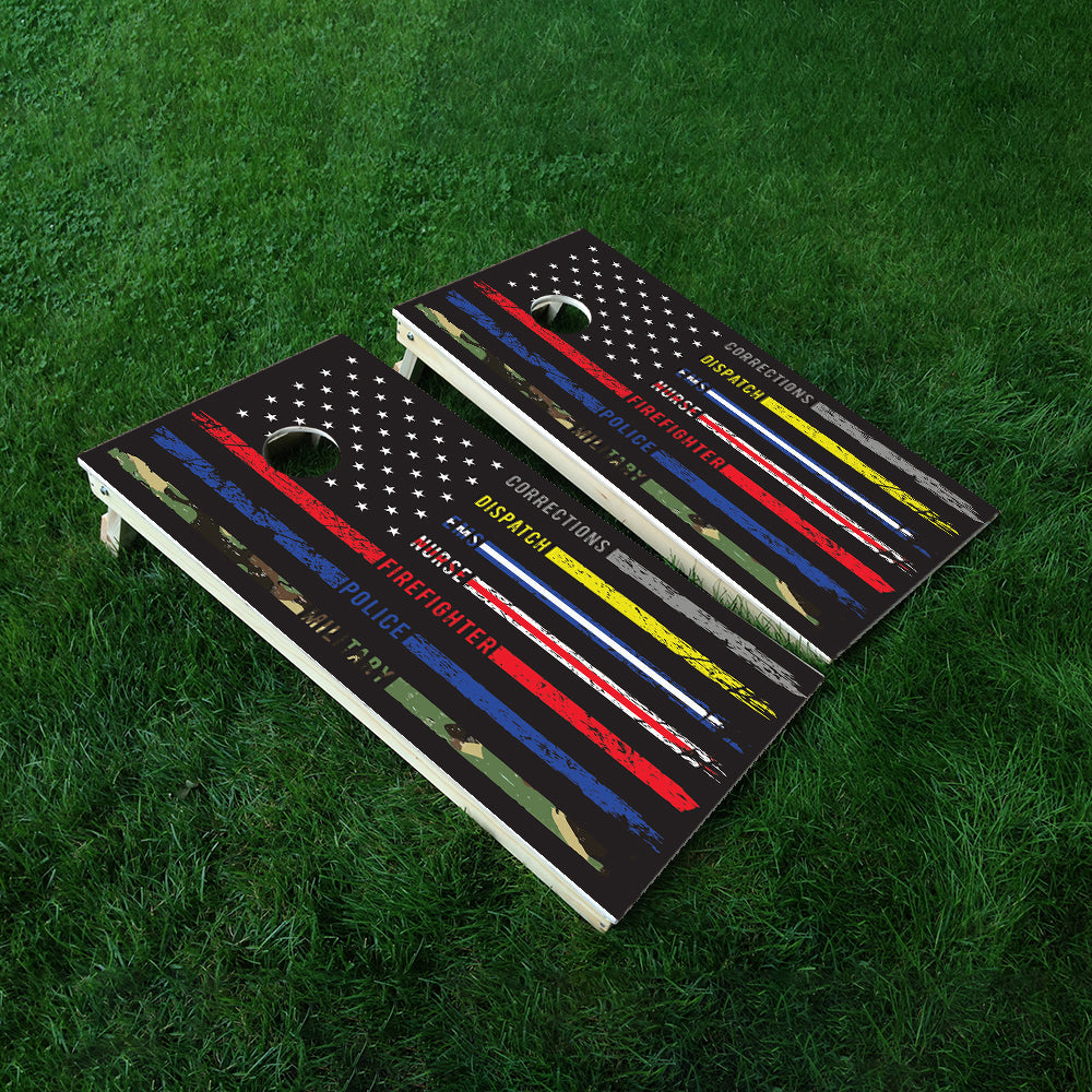 First Responders Cornhole Boards Wraps (Set of 2)