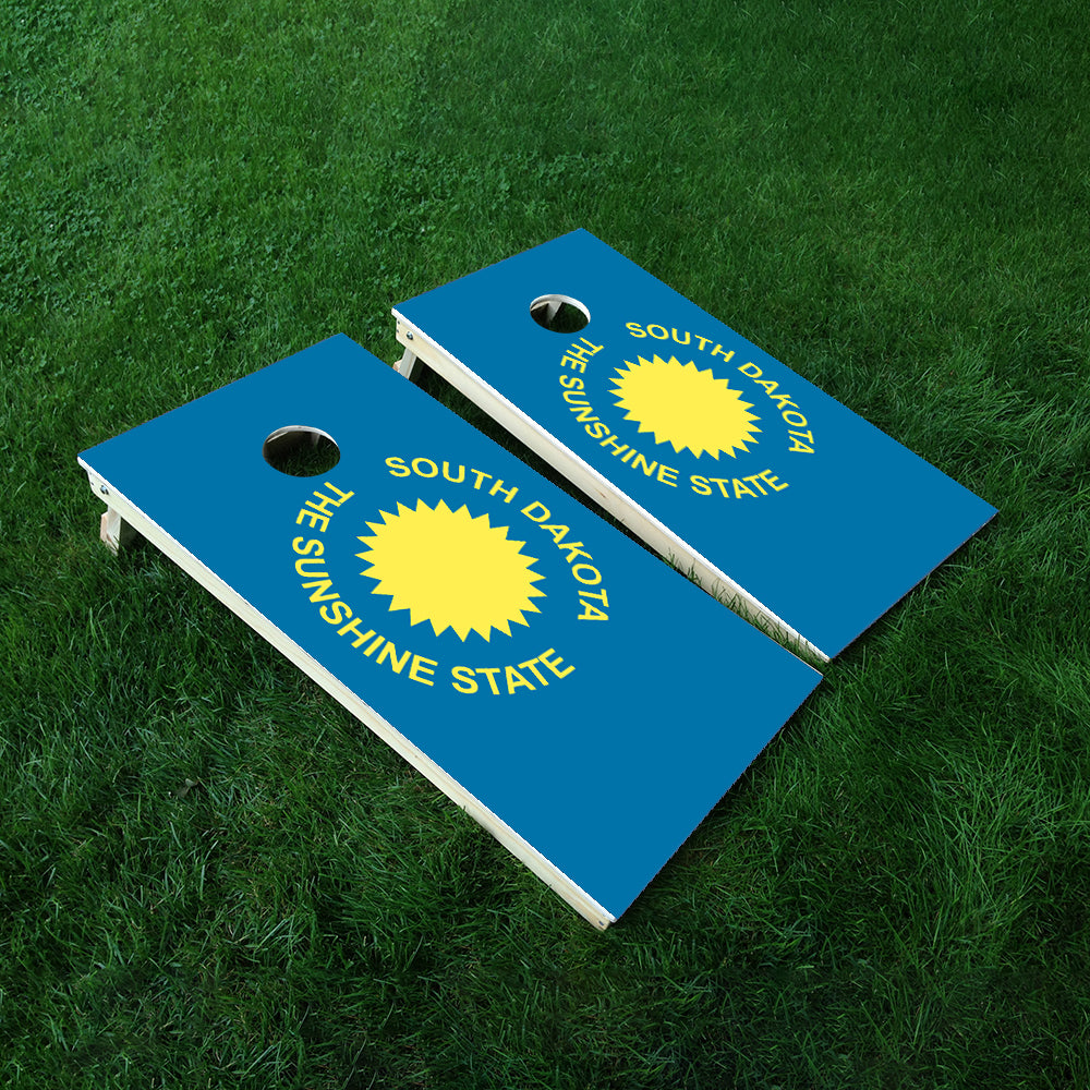 South Dakota Classic State Flag Cornhole Boards Wraps (Set of 2)