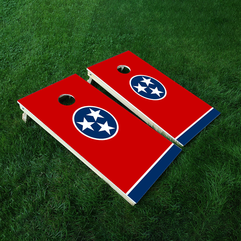 Tennessee Classic State Flag Cornhole Boards Wraps (Set of 2)