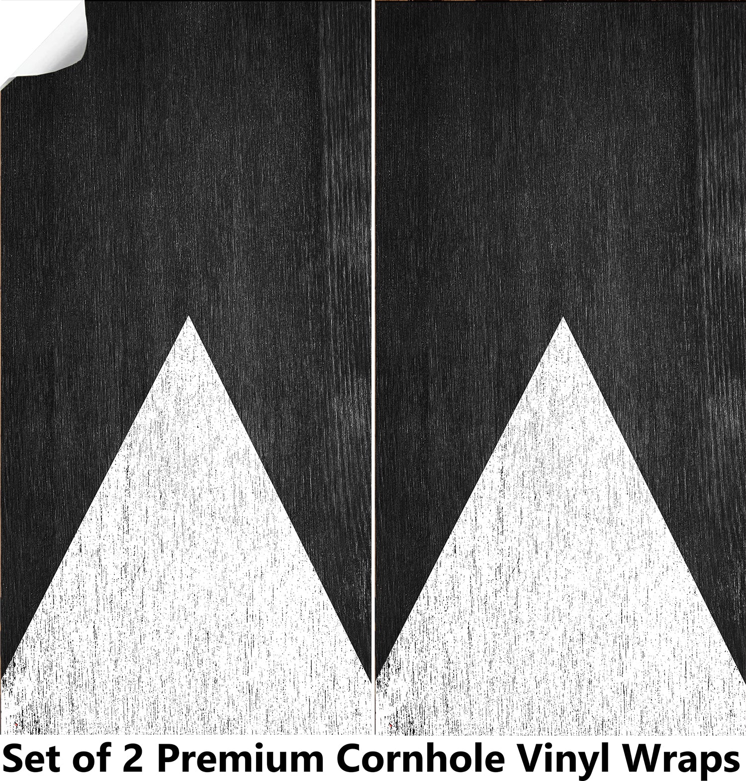 Black White Arrow Cornhole Boards Wraps (Set of 2)