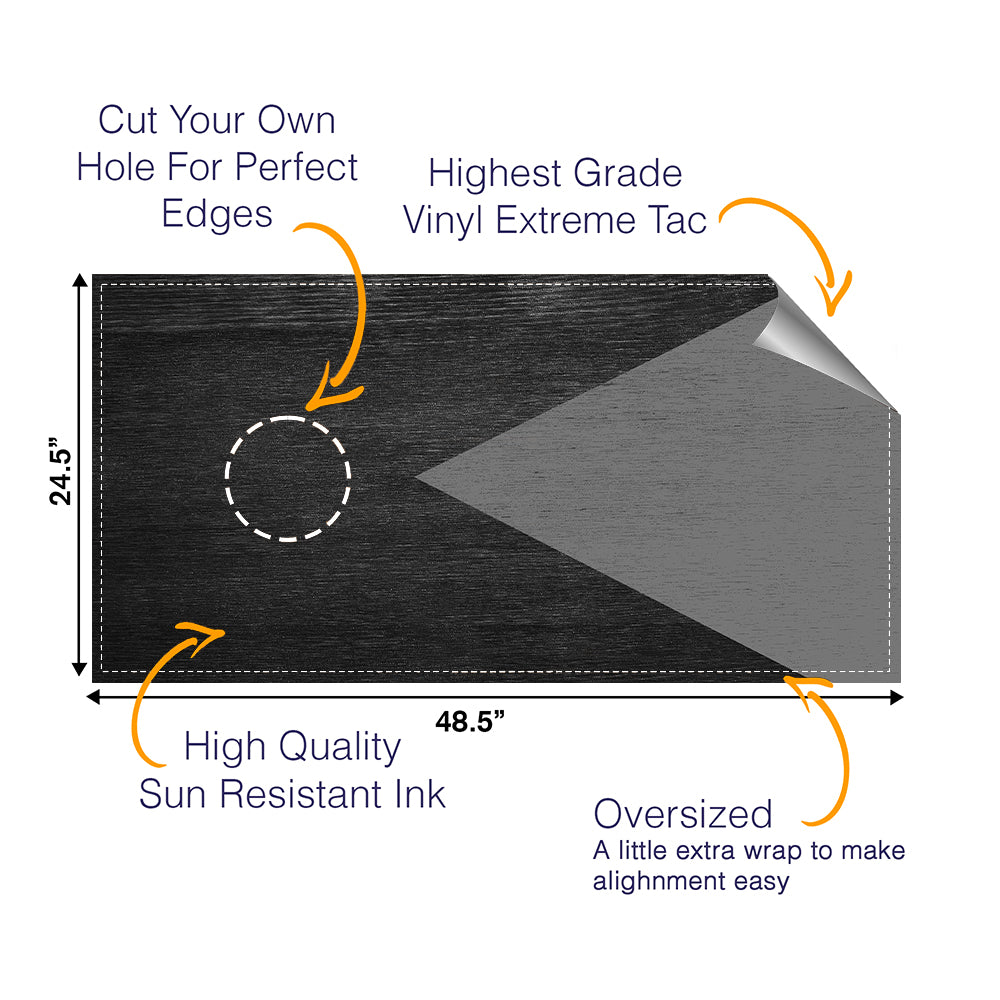 Gray Black Arrow Cornhole Boards Wraps (Set of 2)