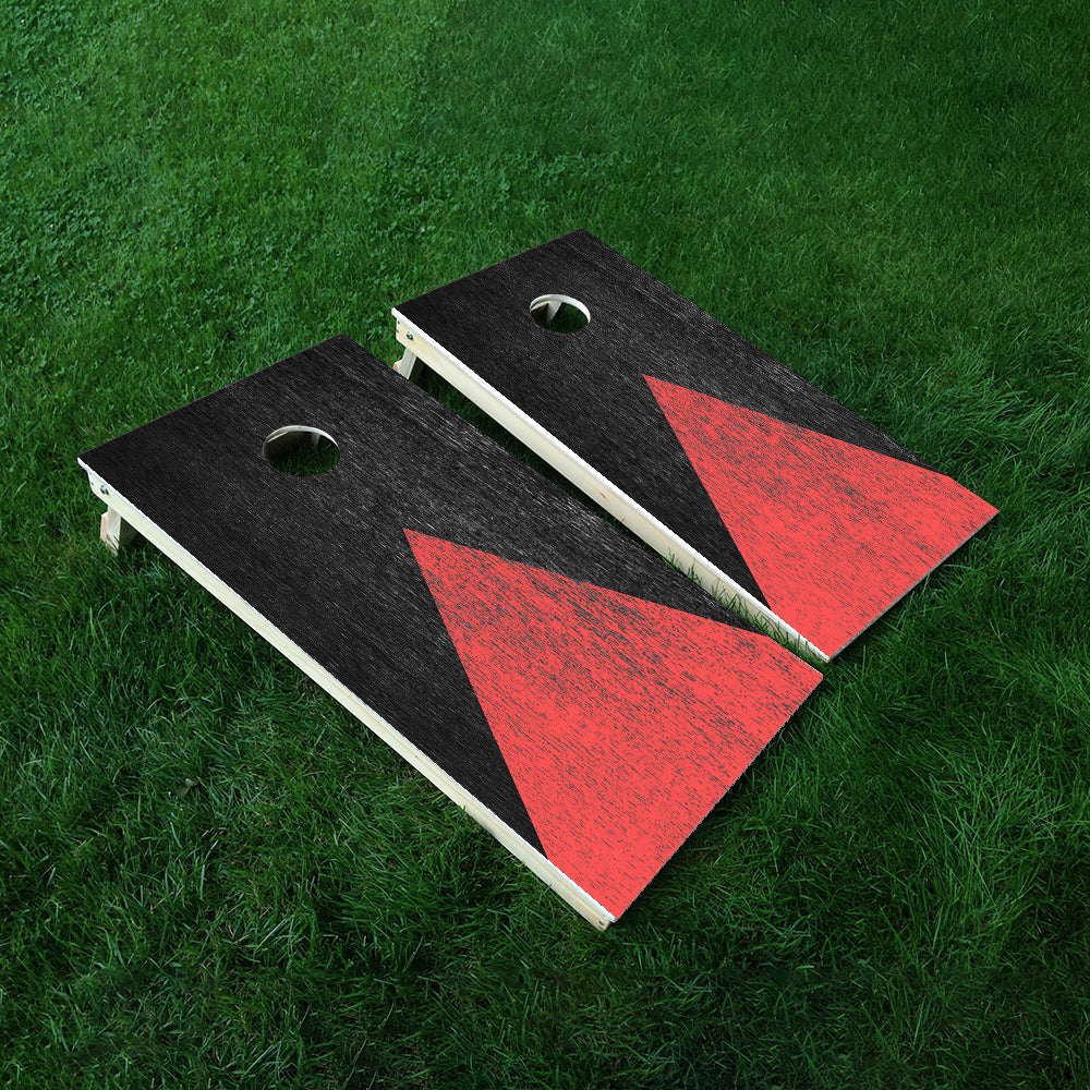 Red Black Arrow Cornhole Boards Wraps (Set of 2)