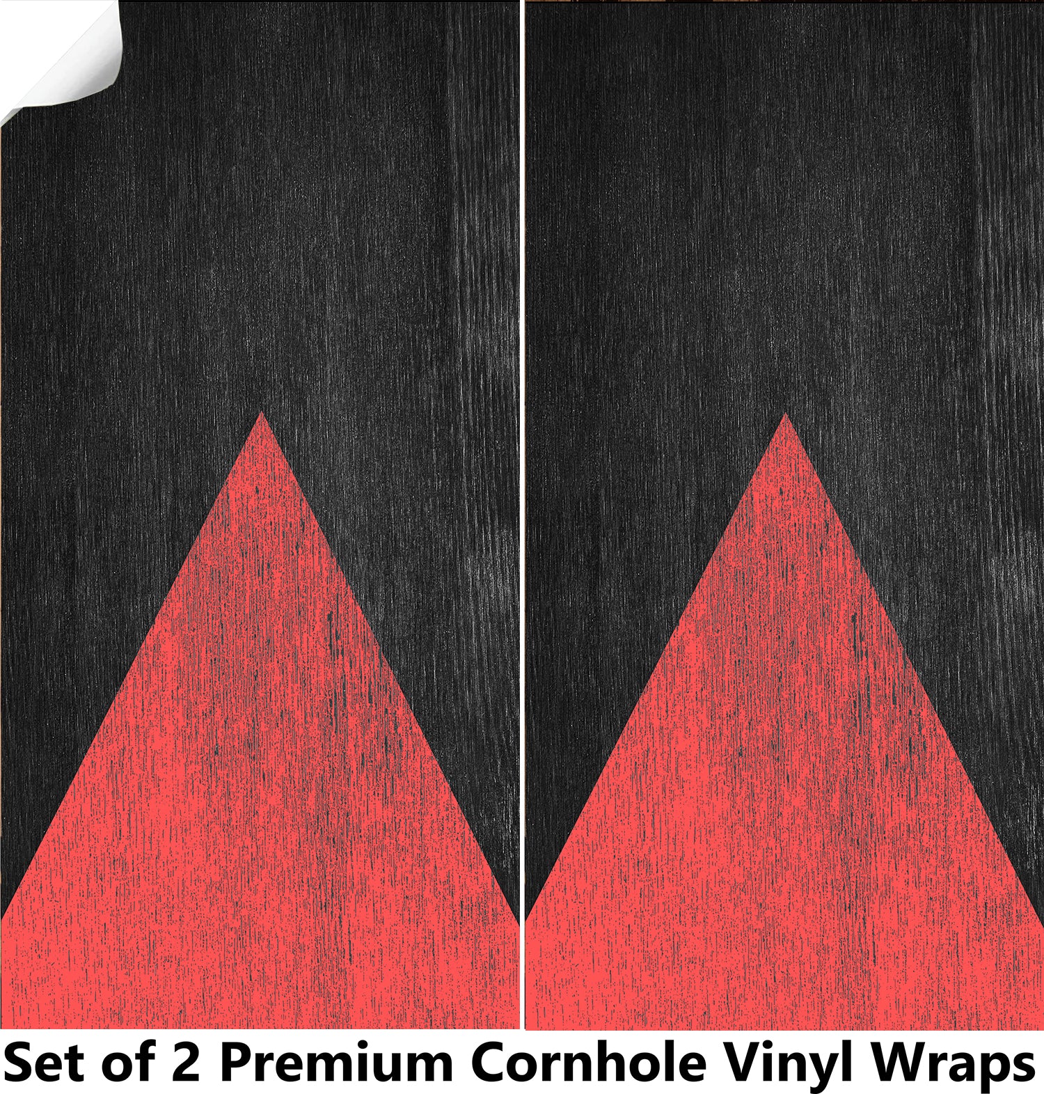 Red Black Arrow Cornhole Boards Wraps (Set of 2)