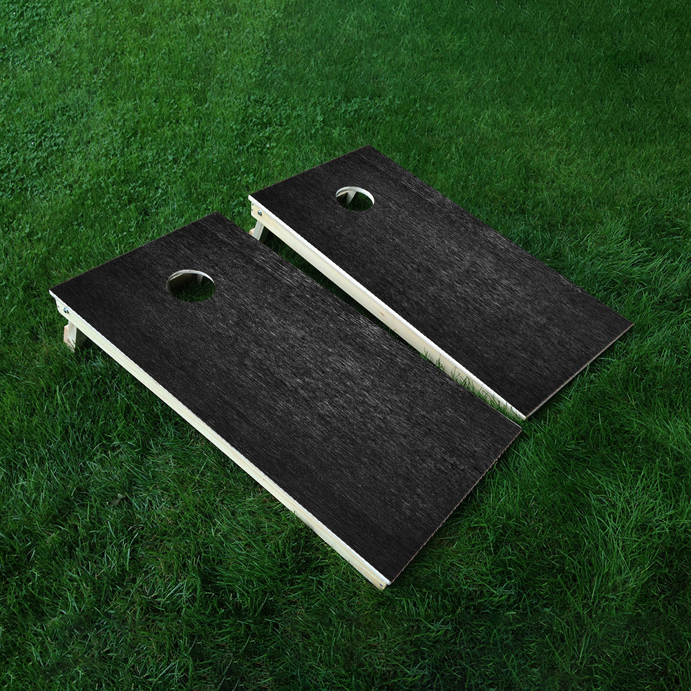 Dark Grey Wood Cornhole Boards Wraps (Set of 2)