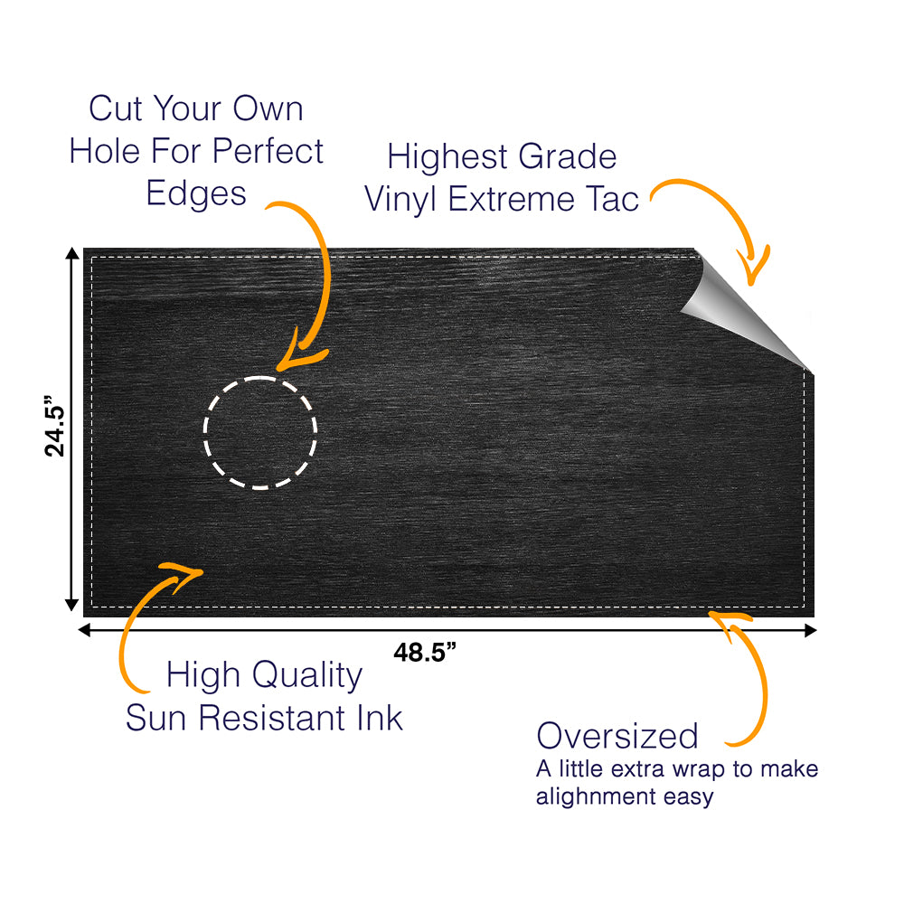 Dark Grey Wood Cornhole Boards Wraps (Set of 2)