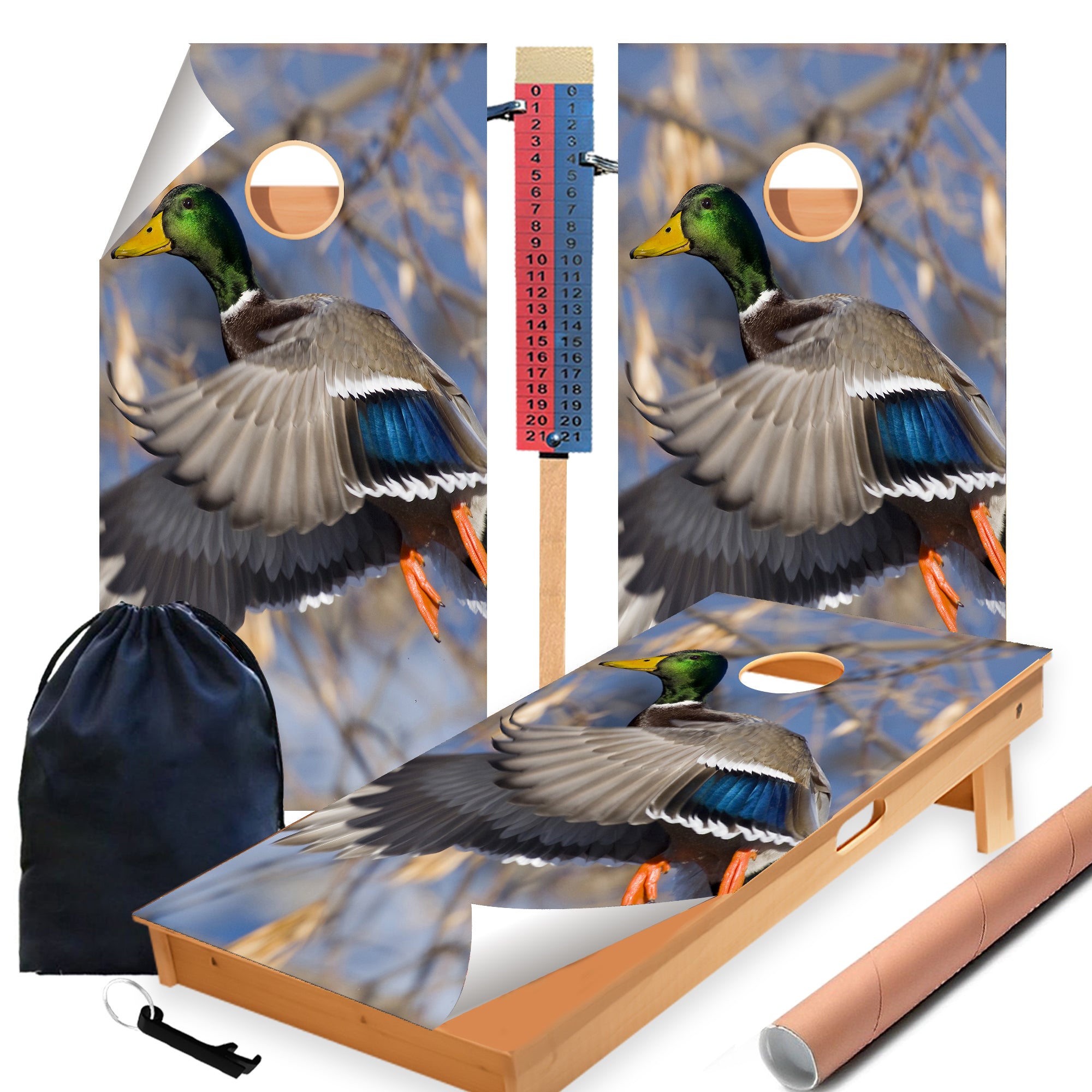 Flying Duck Cornhole Boards Wraps (Set of 2)