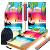 Colorful Tropical Cornhole Boards Wraps (Set of 2)