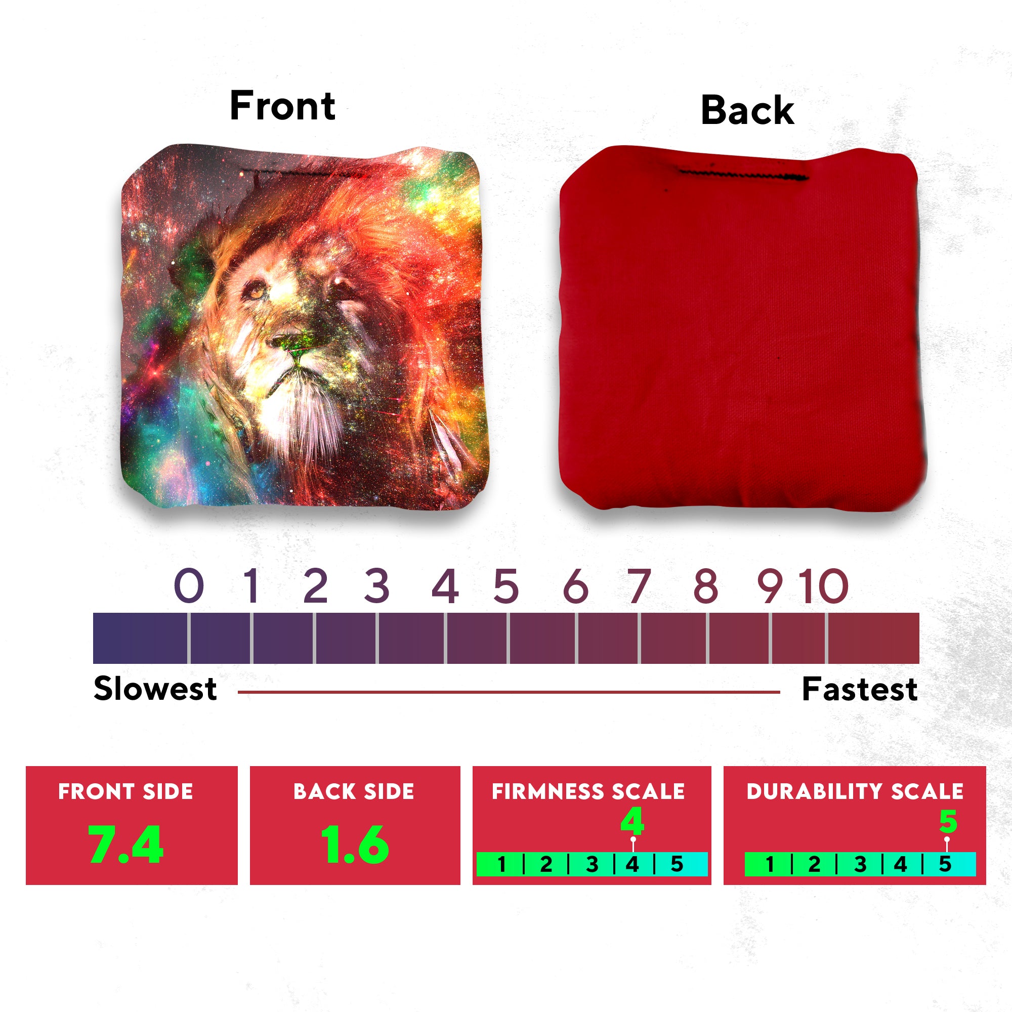 Colored Lion Cornhole Bags - Set of 8