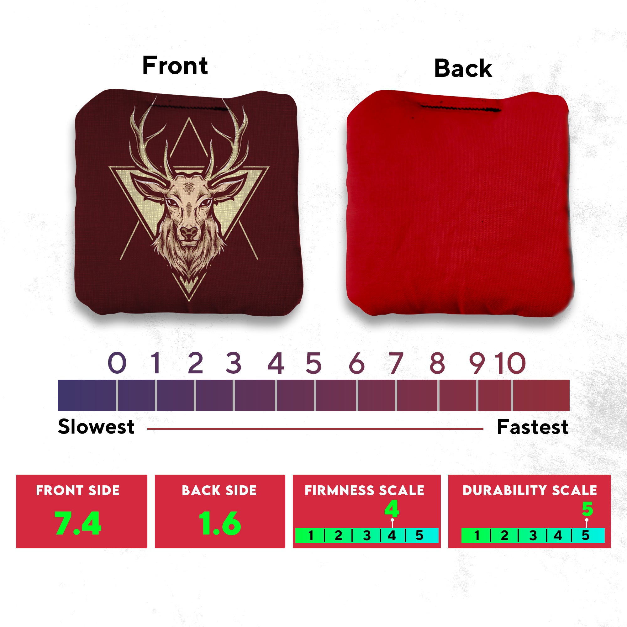 Red Blue Deer Cornhole Bags - Set of 8