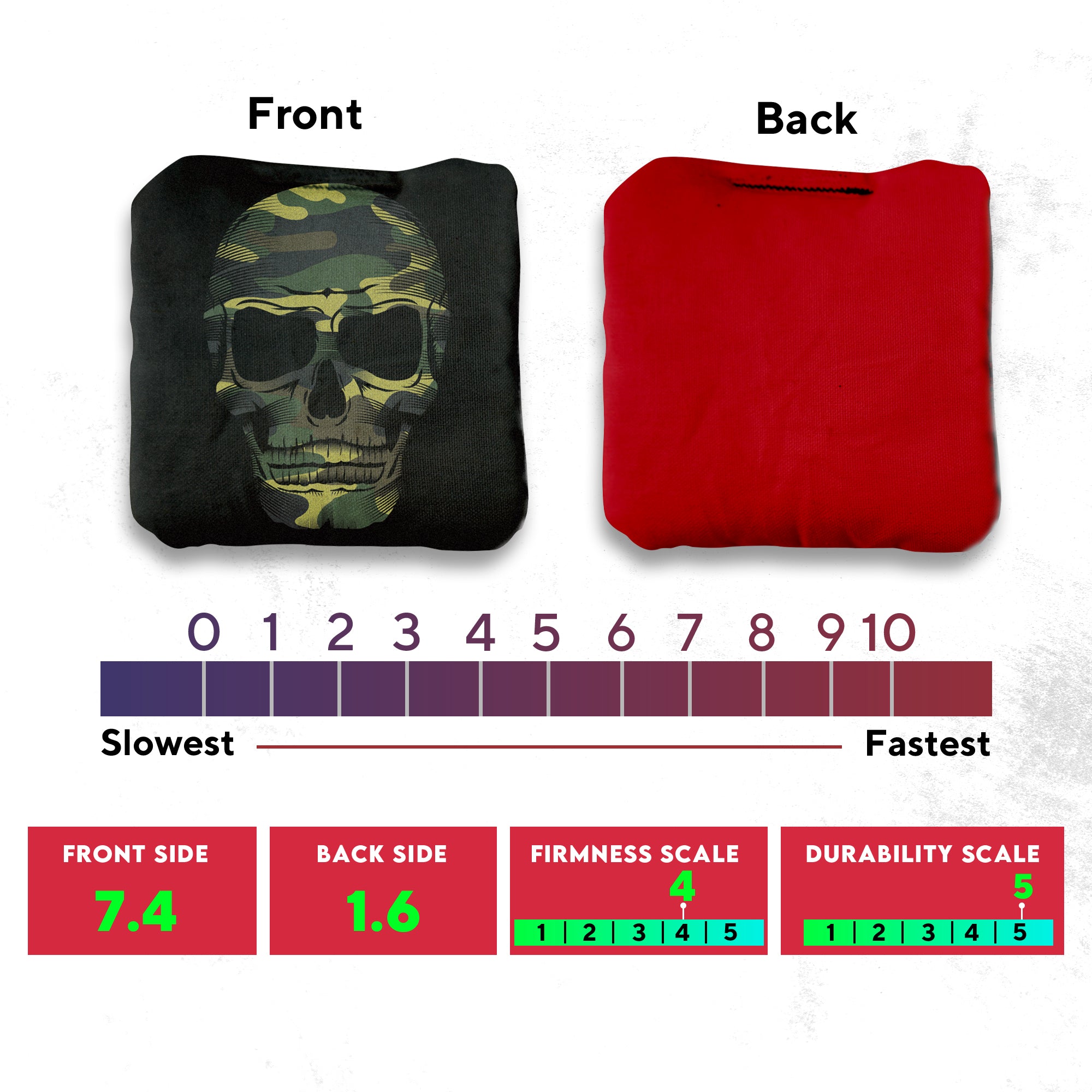 Camo Skull Cornhole Bags - Set of 8
