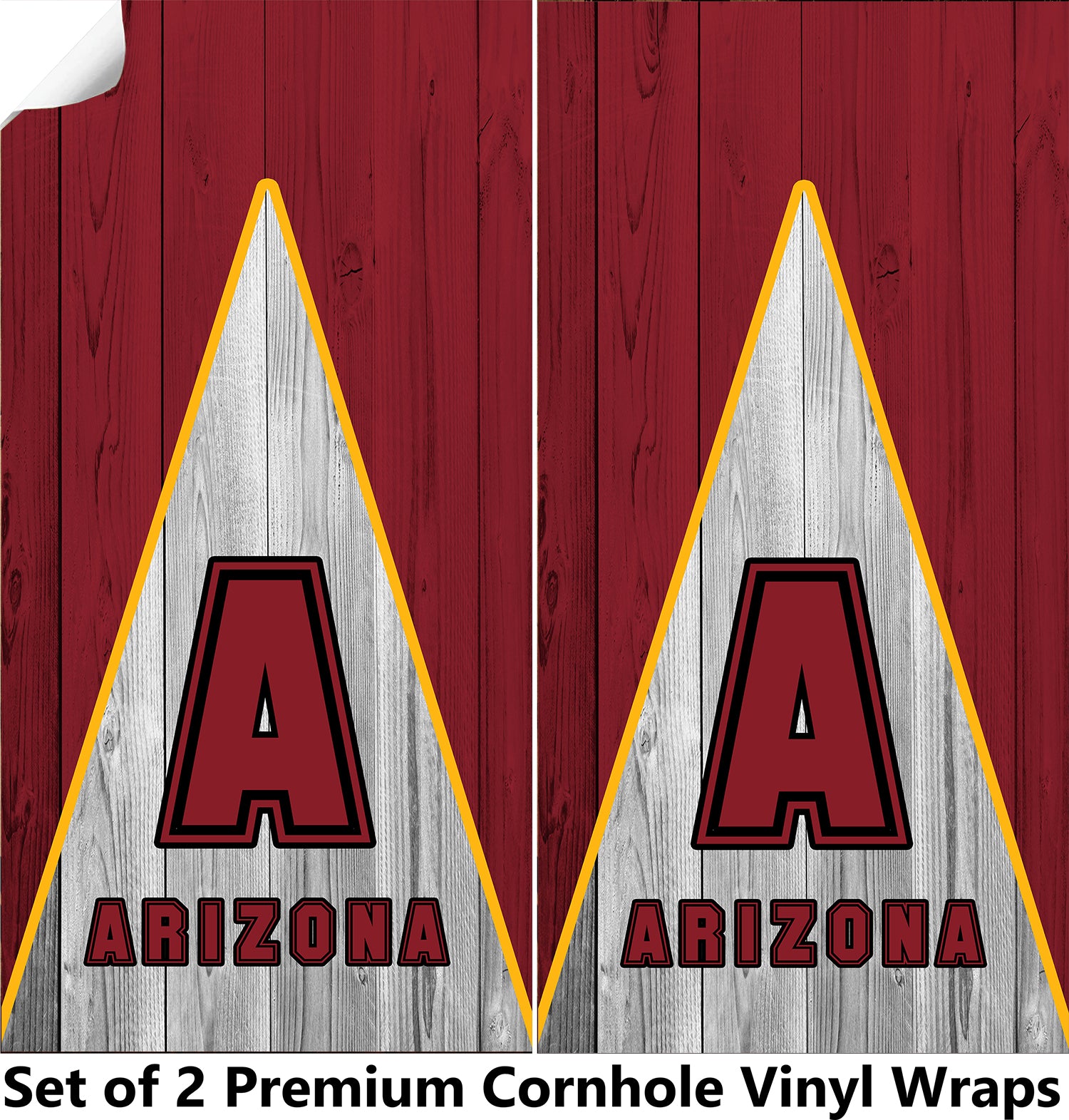 Arizona Football Cornhole Boards Wraps (Set of 2)