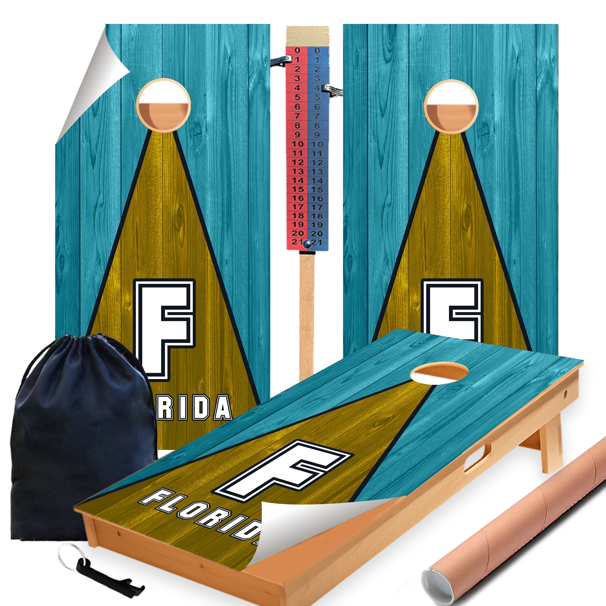 Florida Football Cornhole Boards Wraps (Set of 2)