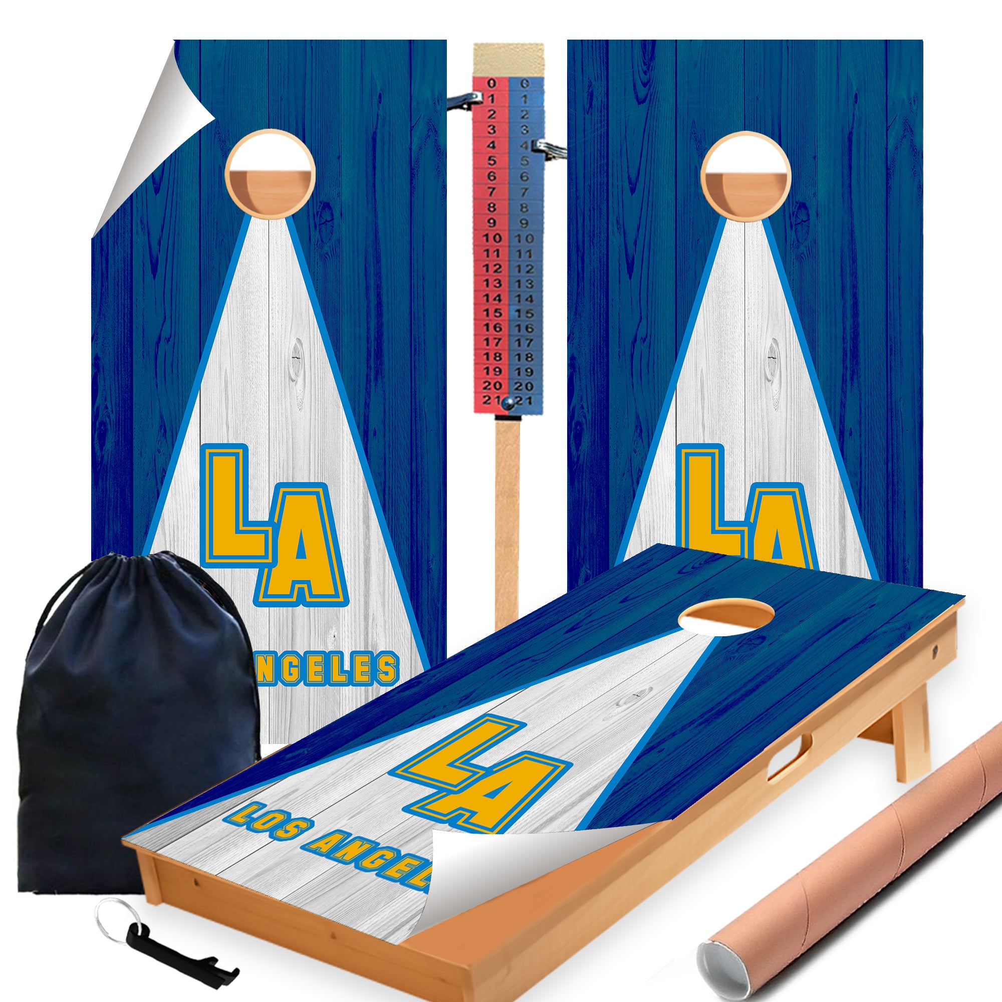Los Angeles Football Cornhole Boards Wraps (Set of 2)