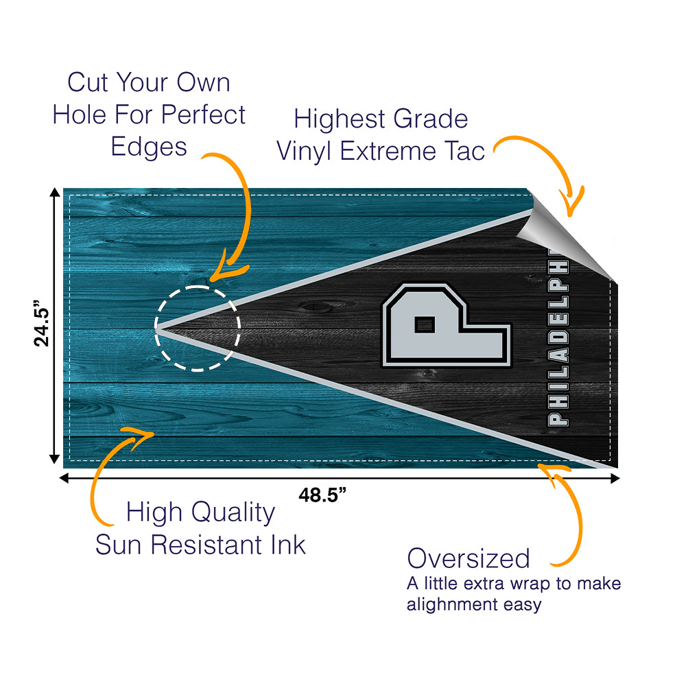 Philadelphia Cornhole Boards Wraps (Set of 2)
